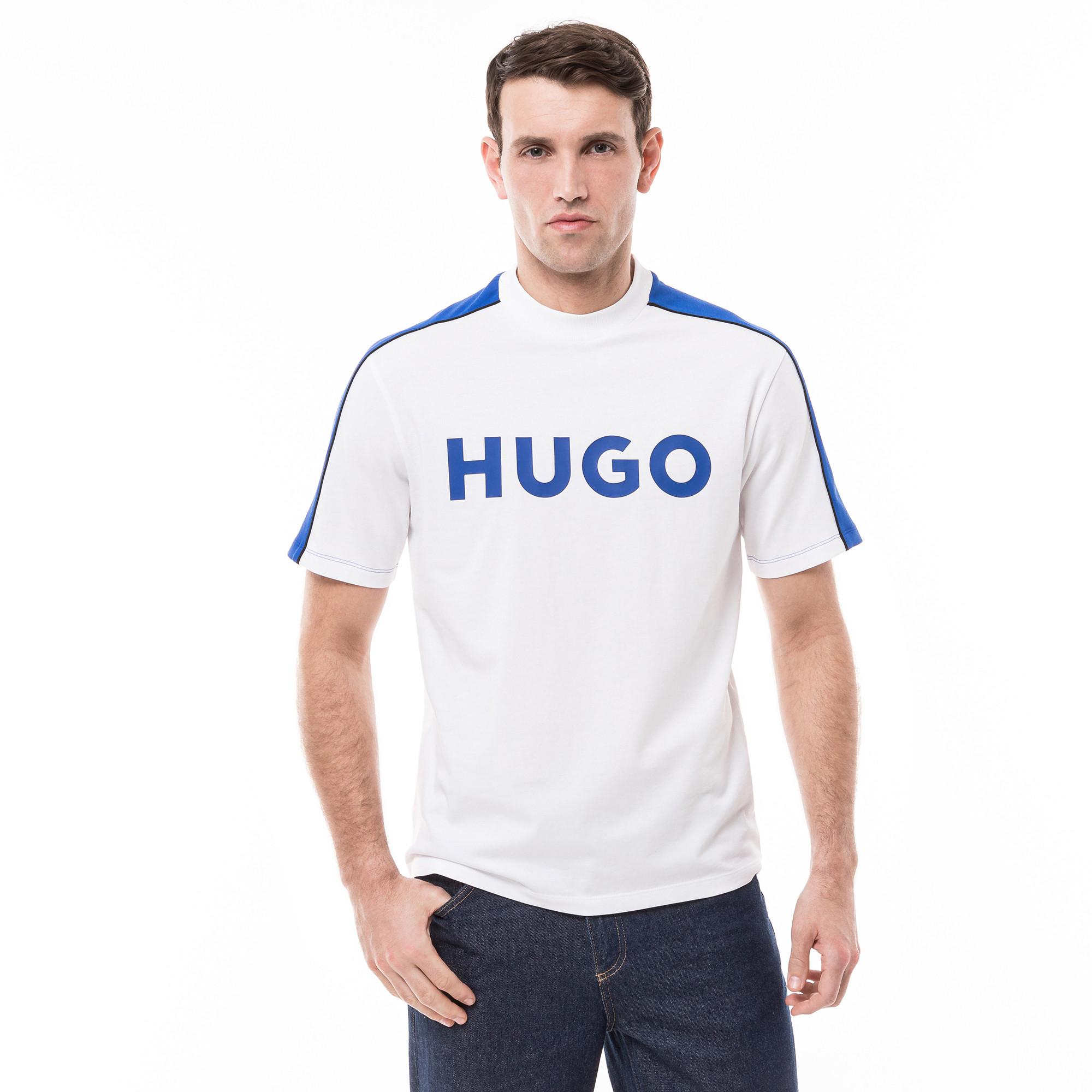 HUGO BLUE Neusebio 10248326 01 Oversize Logo Print T-Shirt
