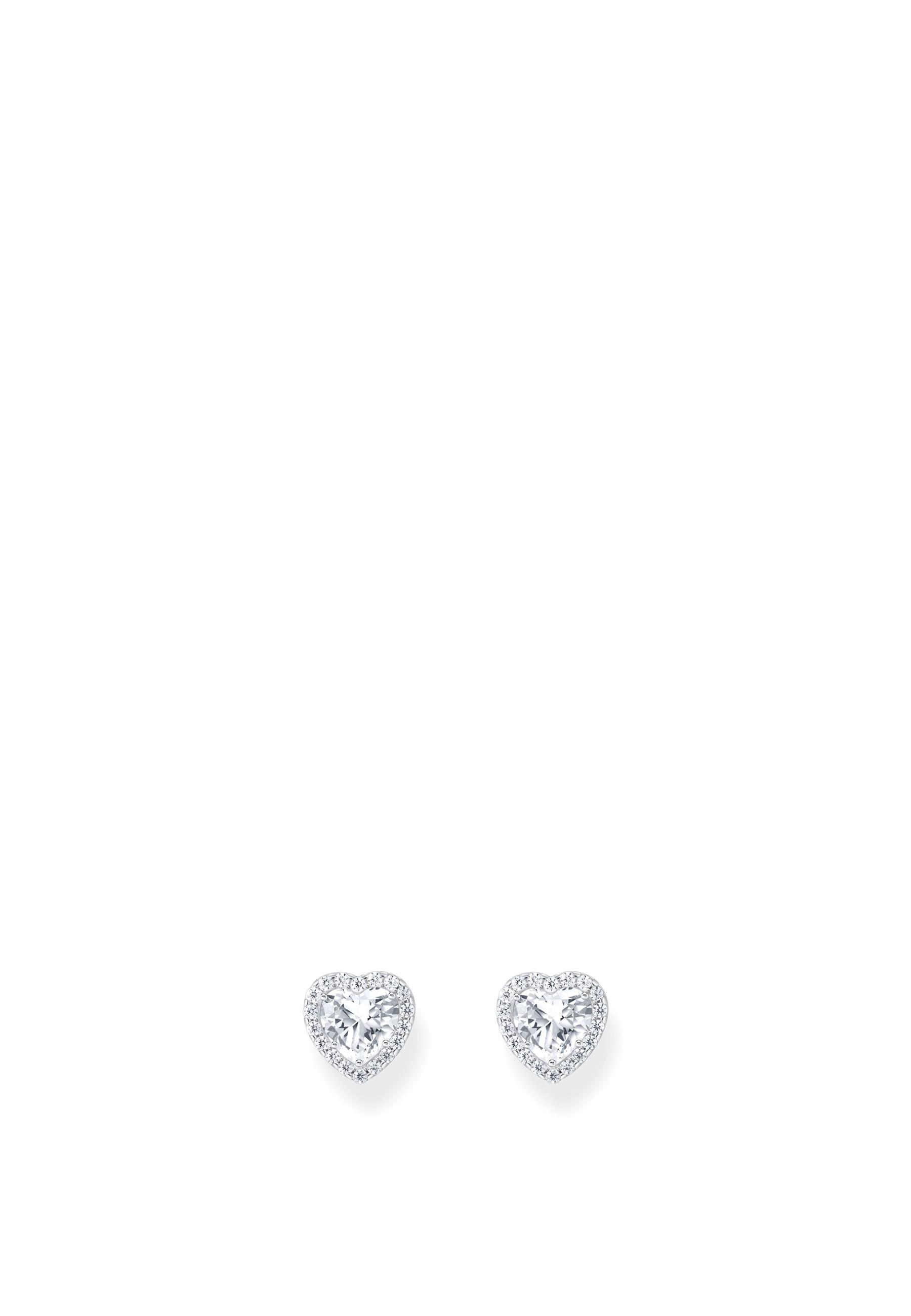 Thomas Sabo Ohrstecker Herzform Weiß Zirkonia