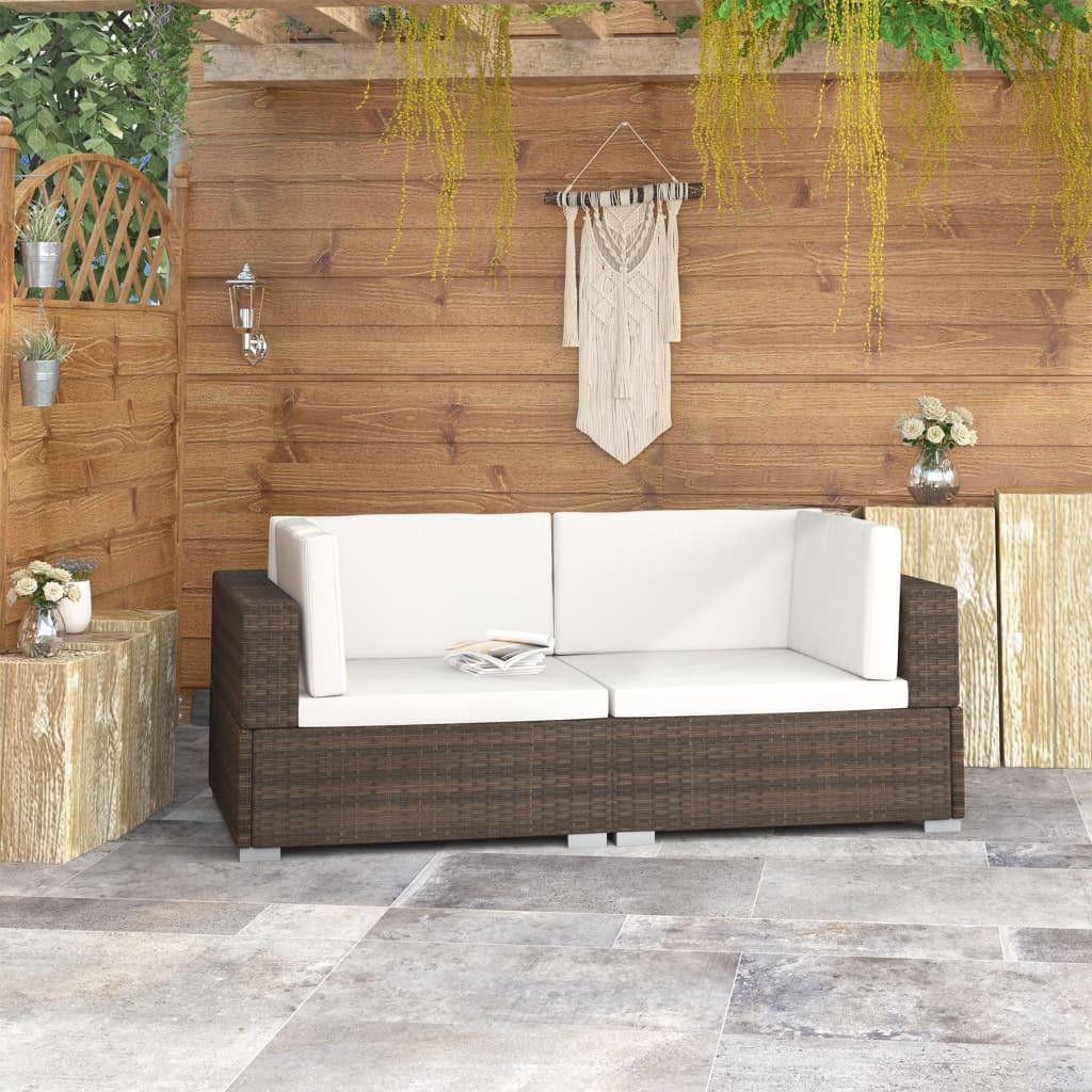 VidaXL Ecksofa poly-rattan