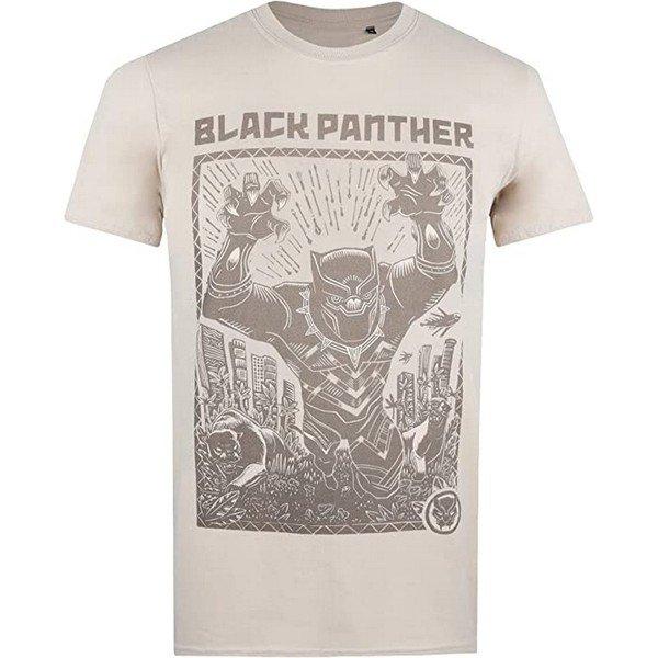 Black Panther Black Panther Linolschnitt Design Regular Fit T-Shirt