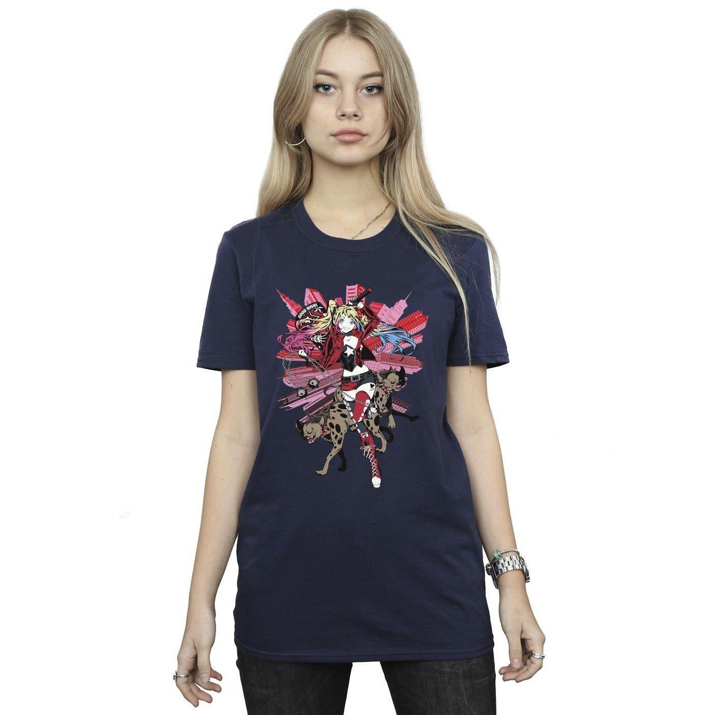 DC COMICS Harley Quinn und Hyänen Print T-Shirt