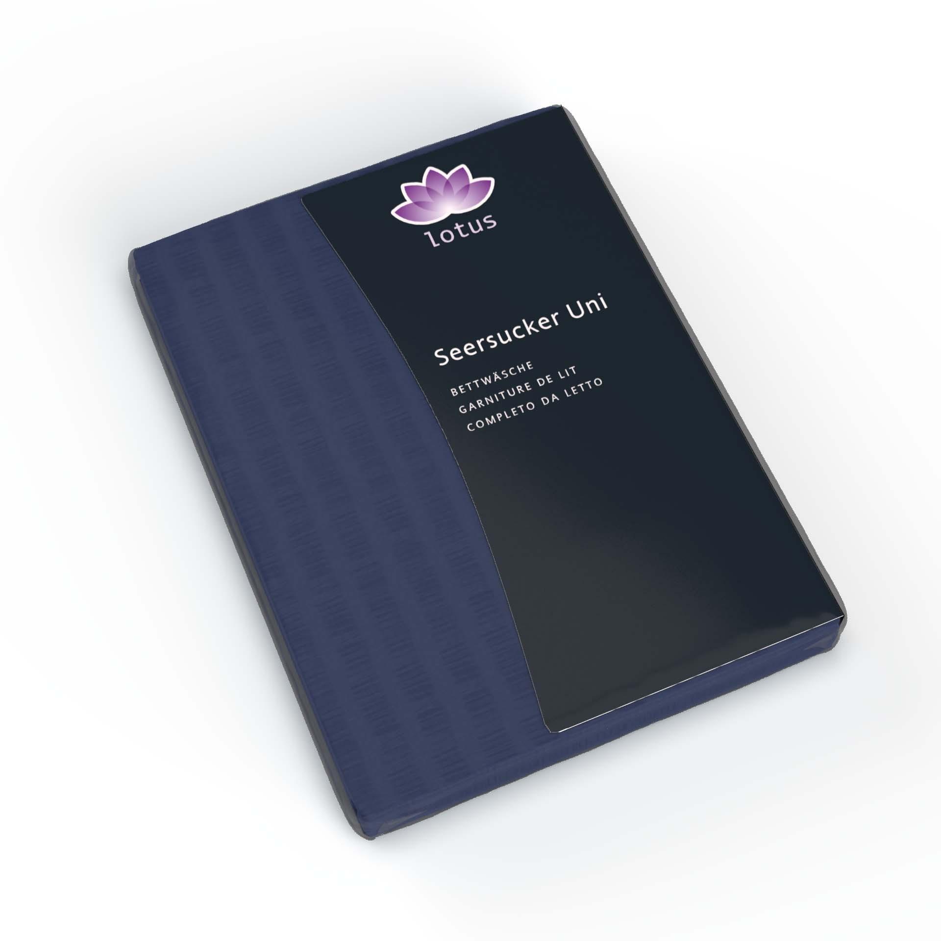 Lotus Bettwaren Lotus Kopfkissenbezug Satin Seersucker uni