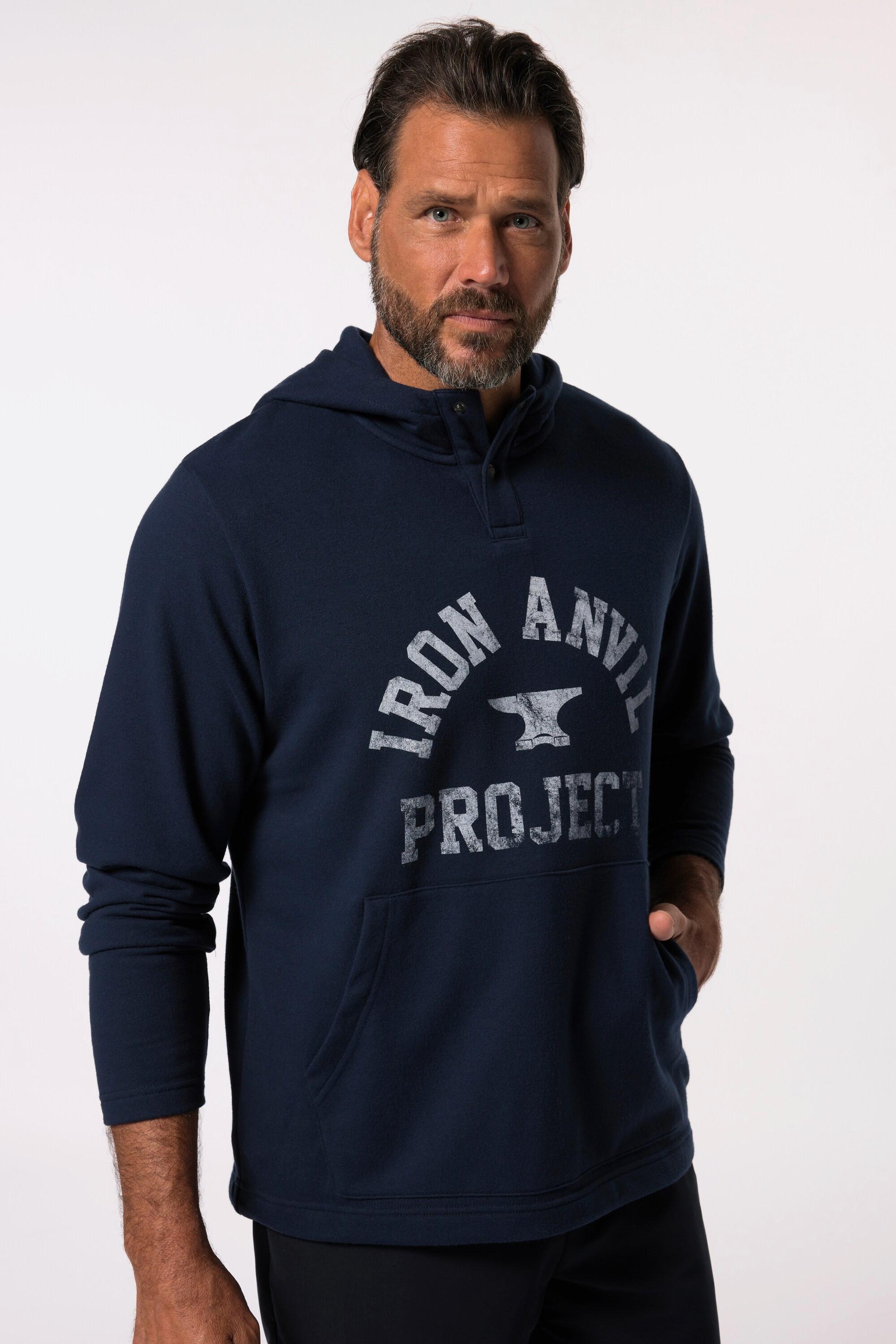 JP1880 Hoodie Iron Anvil, Fitness, Kapuze, bis 7 XL