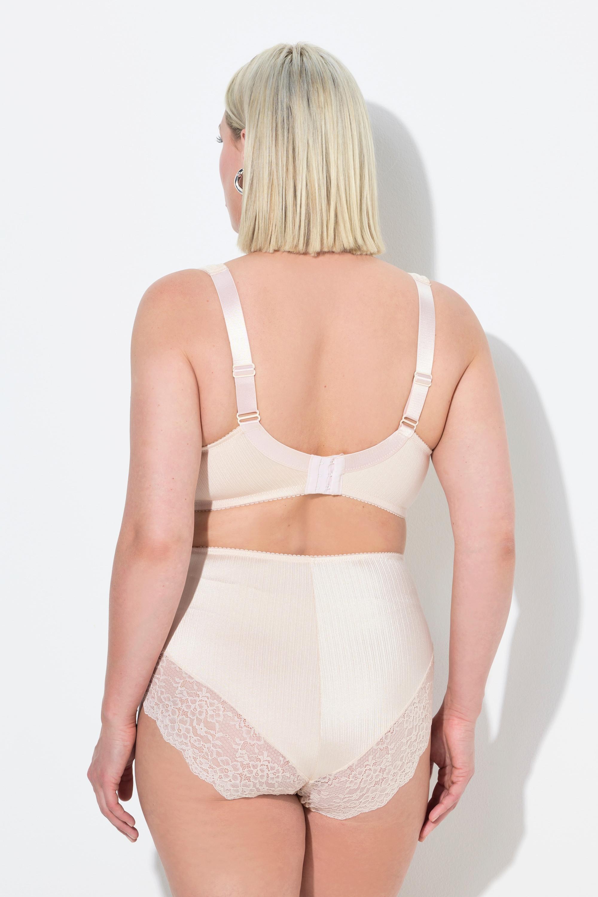 Ulla Popken Minimizer-BH, Satin, Spitze, ohne Bügel, Cup C - F