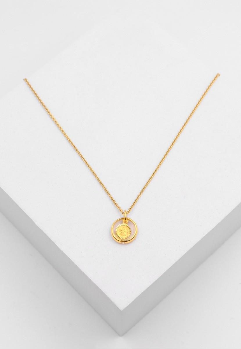 MUAU Schmuck Anhänger Taufring Gelbgold 750 Brillant 0.03ct.