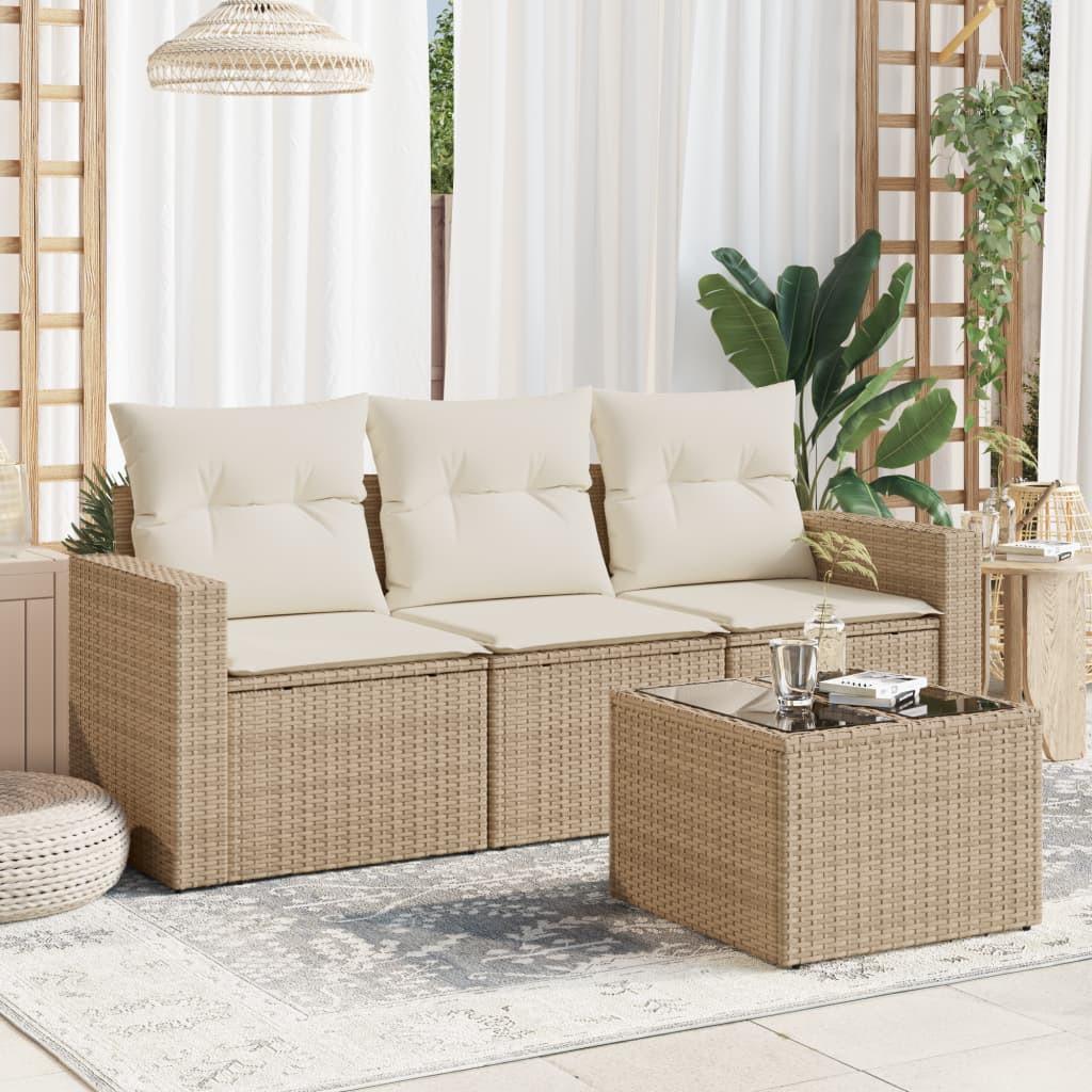VidaXL Garten sofagarnitur poly-rattan