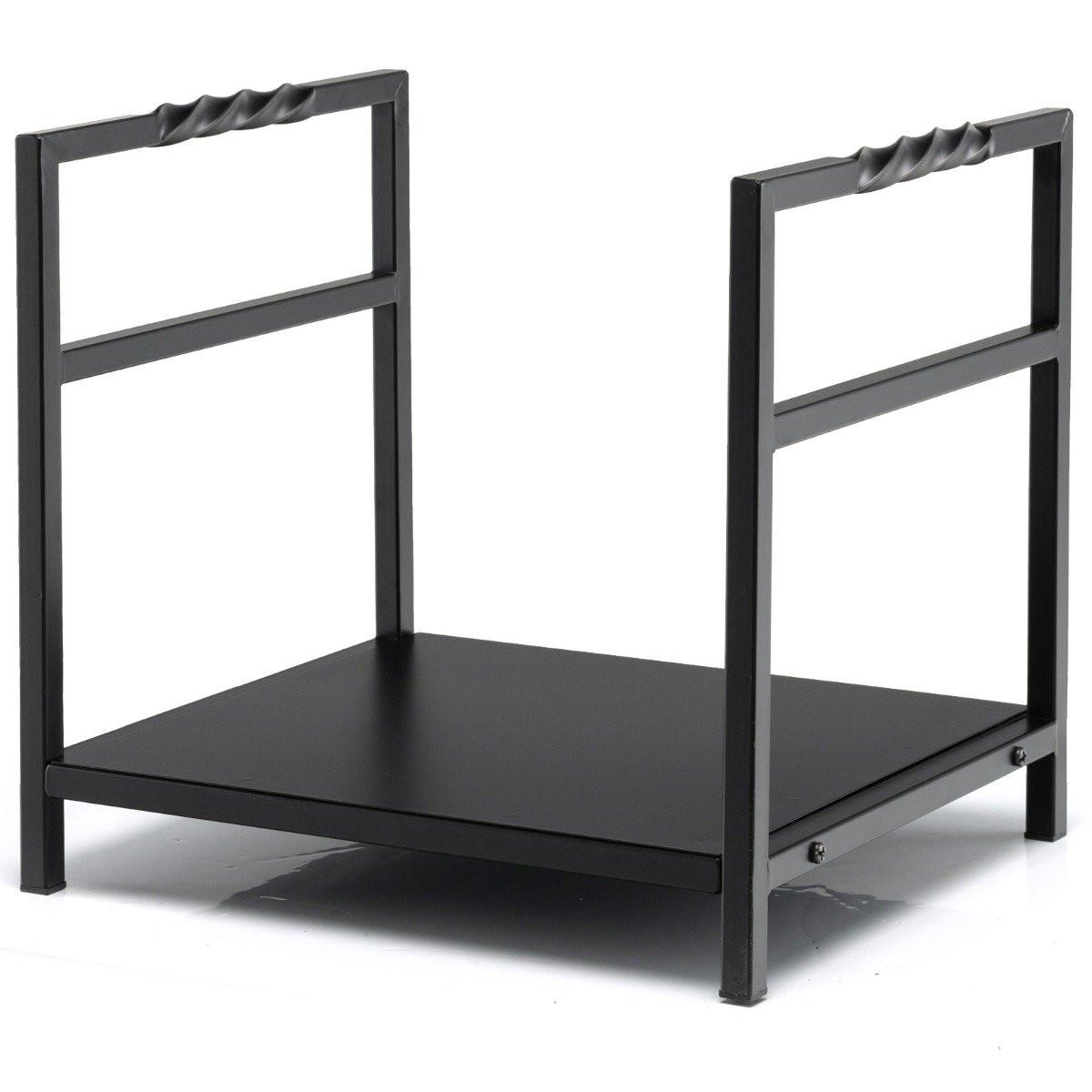 Northio Brennholzregal Kaminholzregal Metall Feuerholzregal Holzscheitregal mit Sockel & Griffen