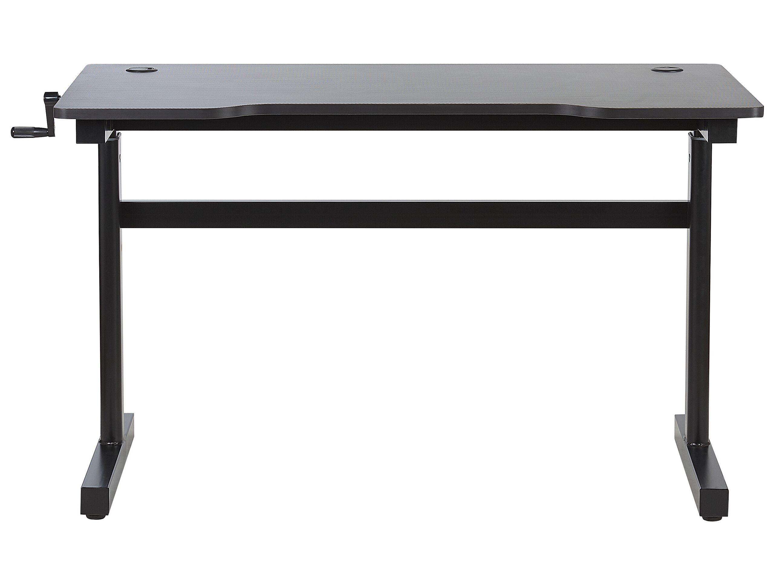 Beliani Gaming-Tisch manuell höhenverstellbar aus MDF-Platte Modern DURBIN