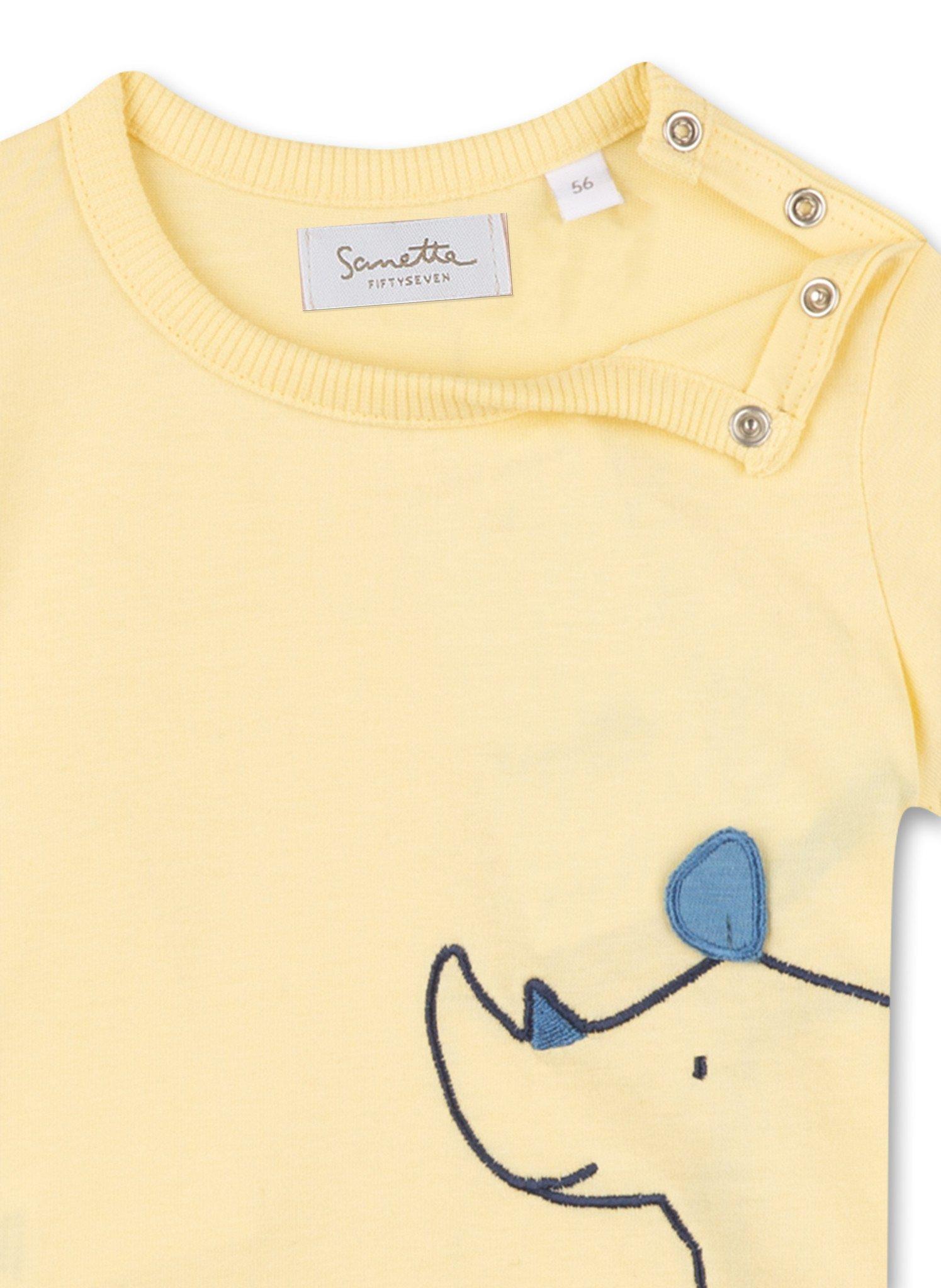 Sanetta Fiftyseven Baby Jungen T-Shirt Nashorn gelb