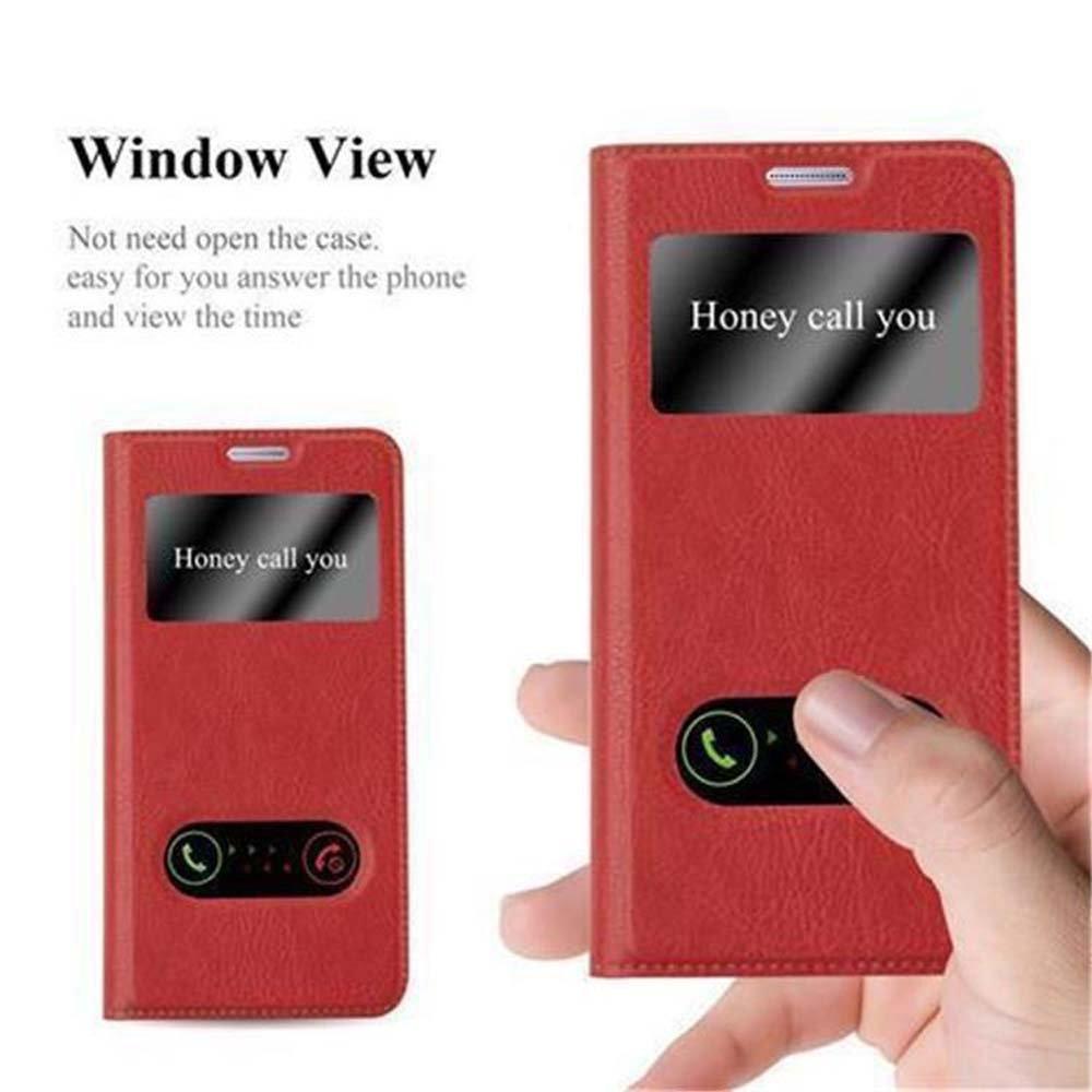 Cadorabo Hülle für Samsung Galaxy A3 2017 Magnetverschluss, 2 Sichtfenstern