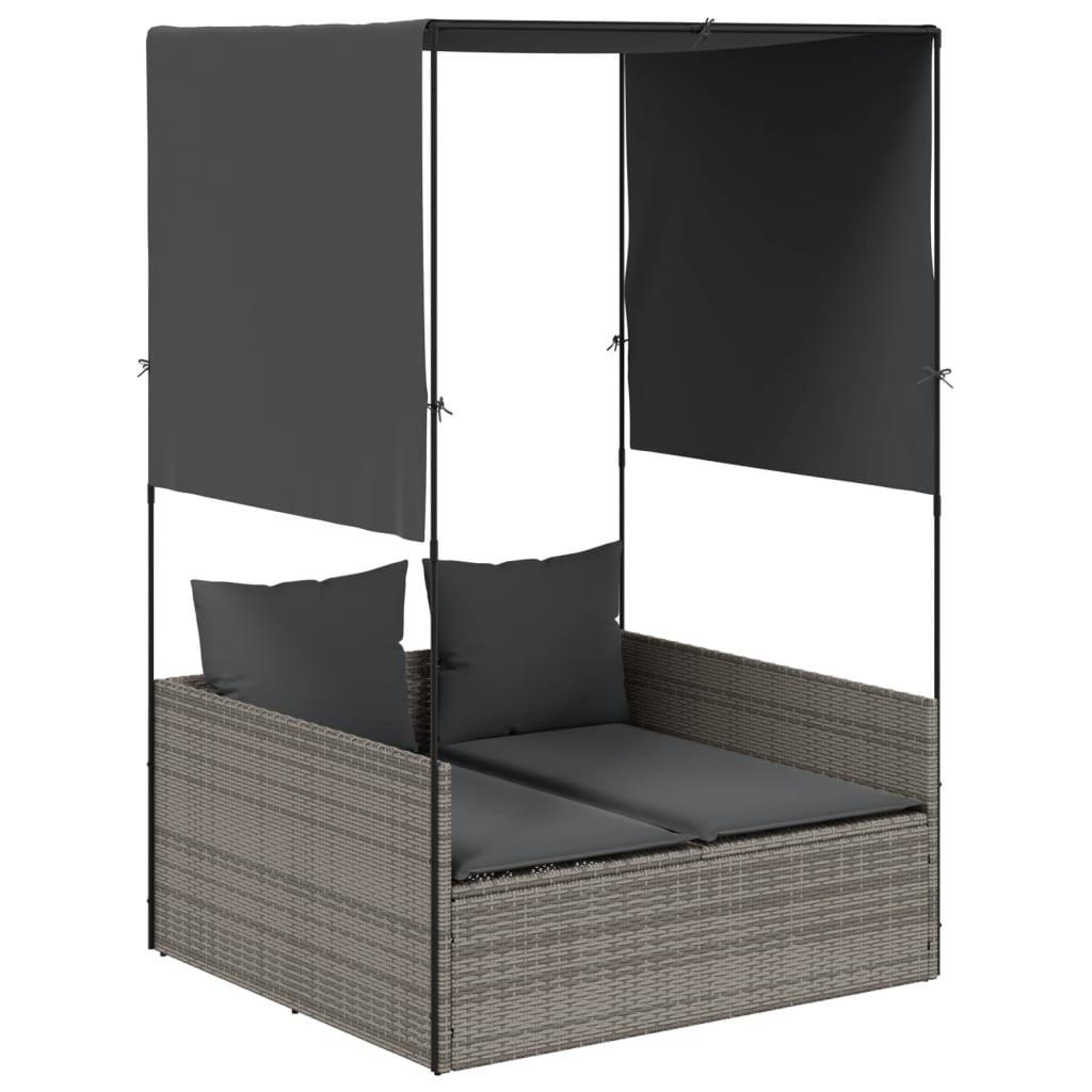 VidaXL Doppel-sonnenliege poly-rattan
