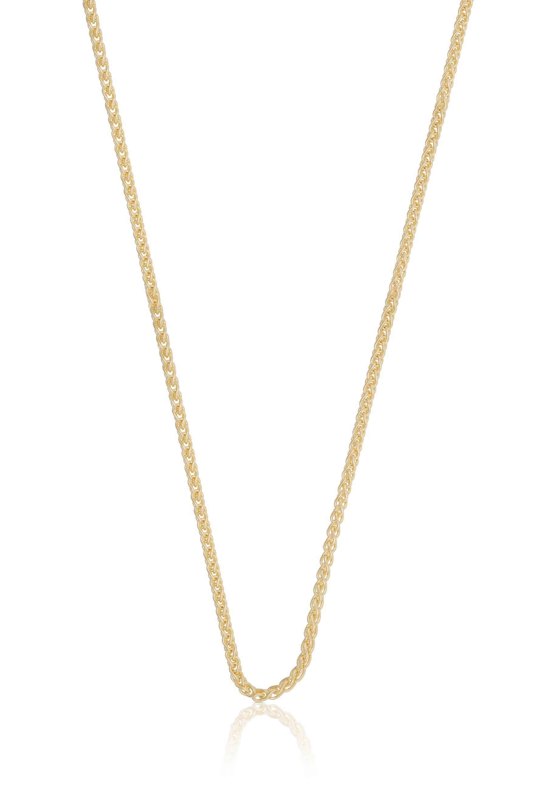 MUAU Schmuck Collier Zopf Gelbgold 750, 1.6mm, 38cm