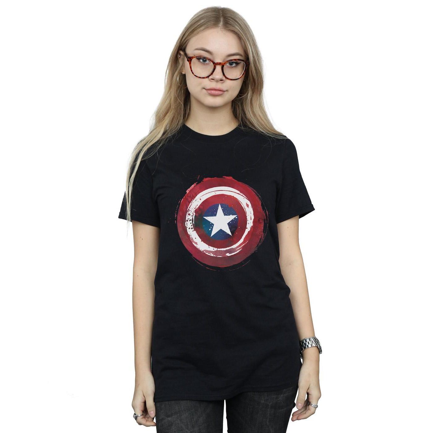 MARVEL Captain America Distressed Shield T-Shirt