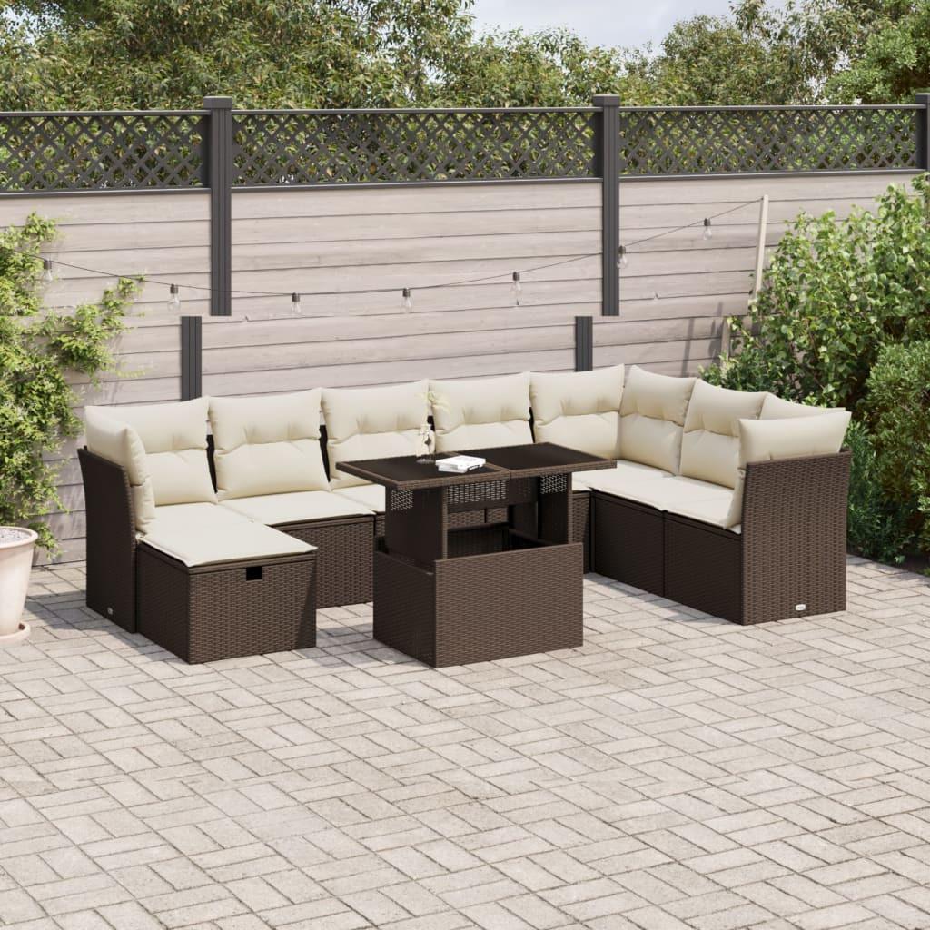 VidaXL Garten sofagarnitur poly-rattan