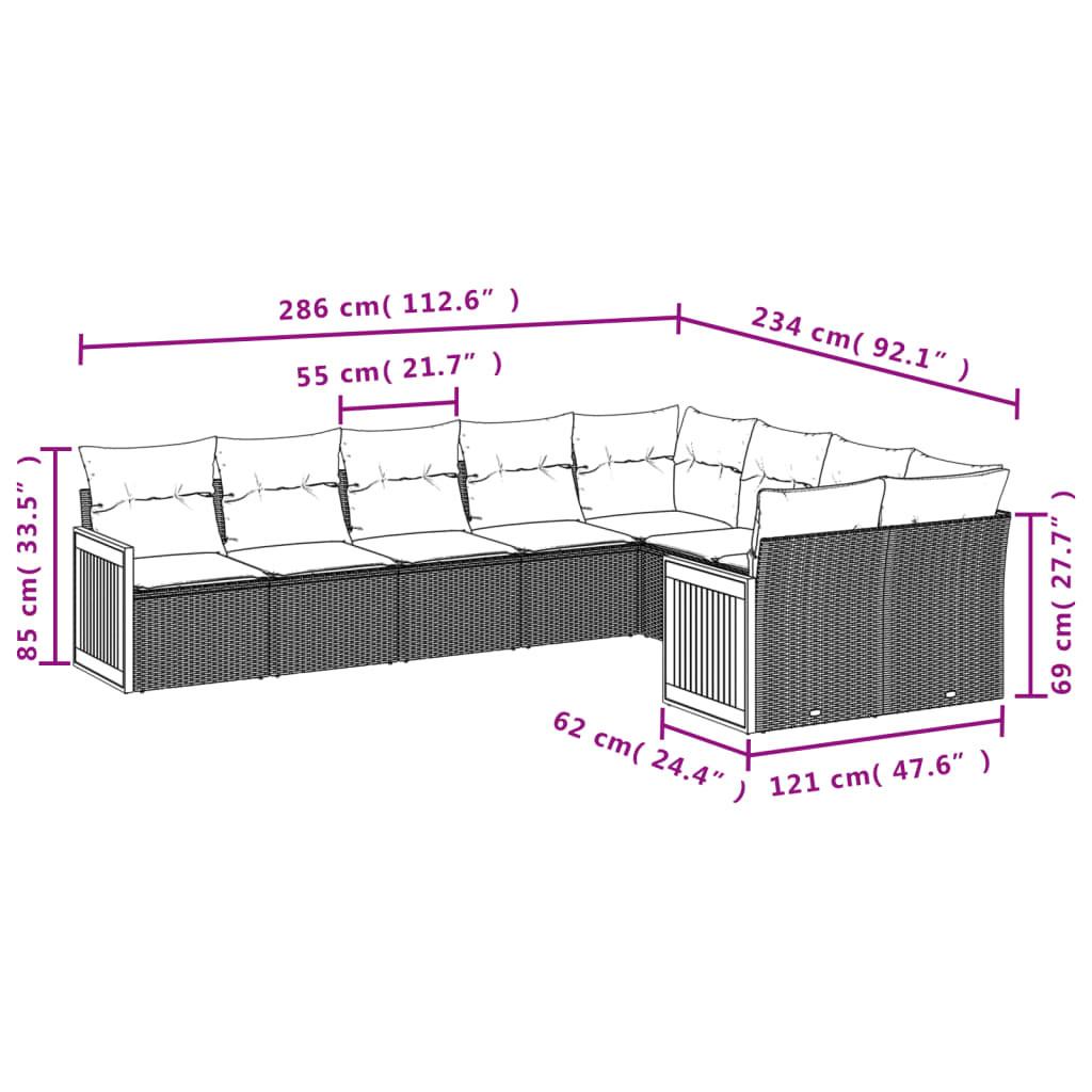 VidaXL Garten sofagarnitur poly-rattan