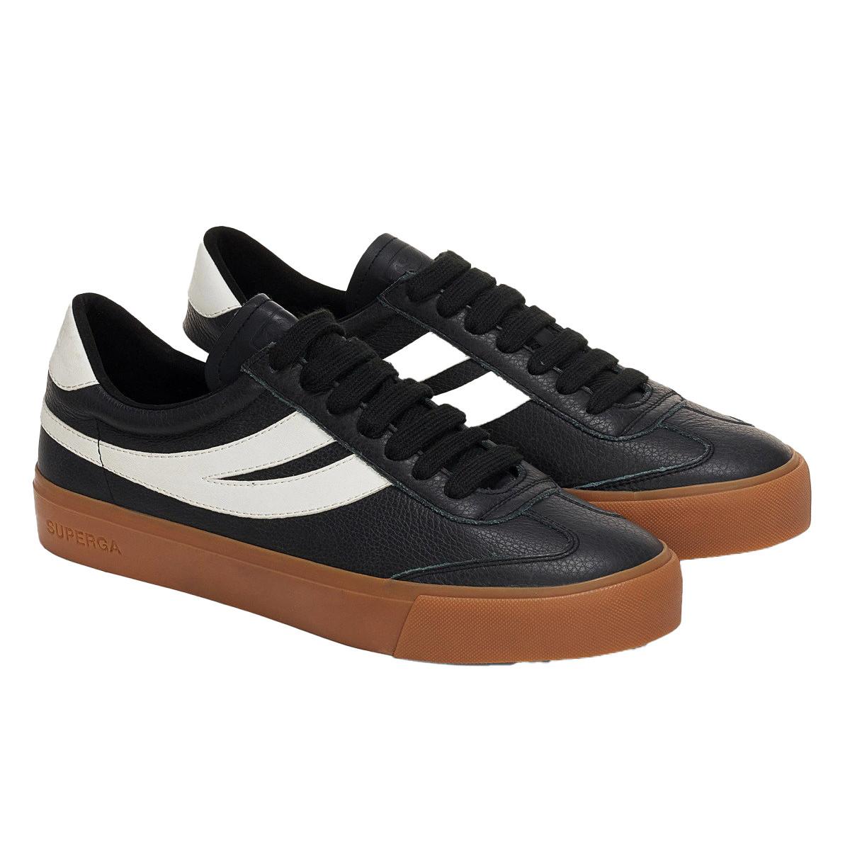 SUPERGA Sneaker 4834 Club S Swallow, Kontrast Detail, Veganes Leder