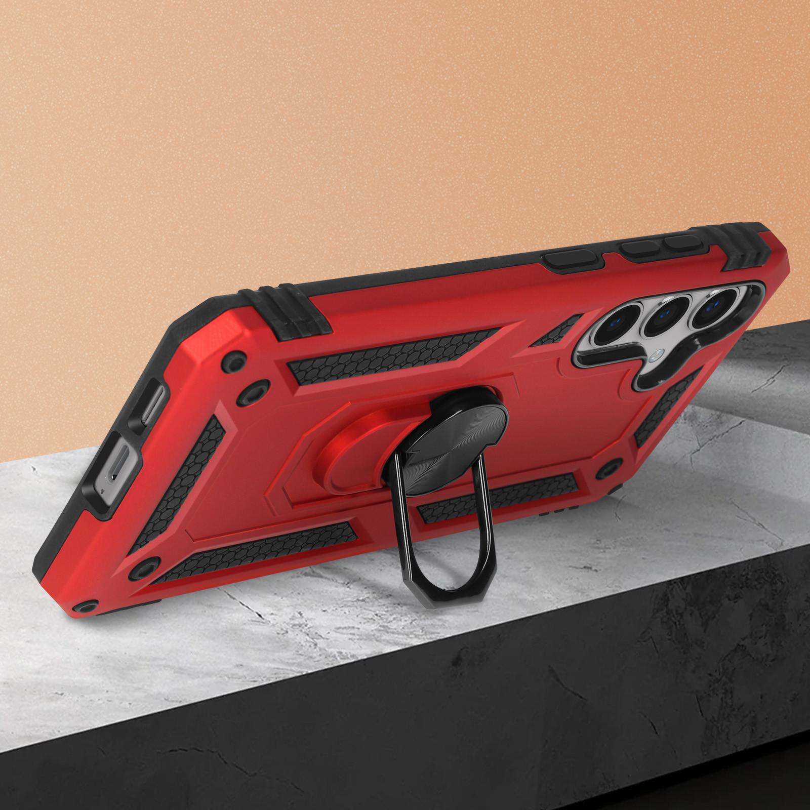 Avizar Ring-Hülle Samsung S24 Rot