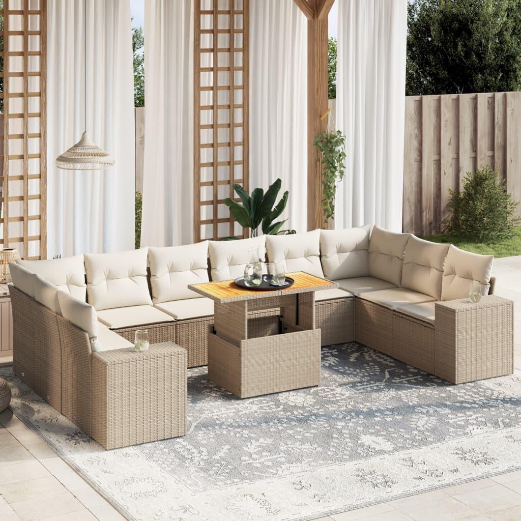 VidaXL Garten sofagarnitur poly-rattan
