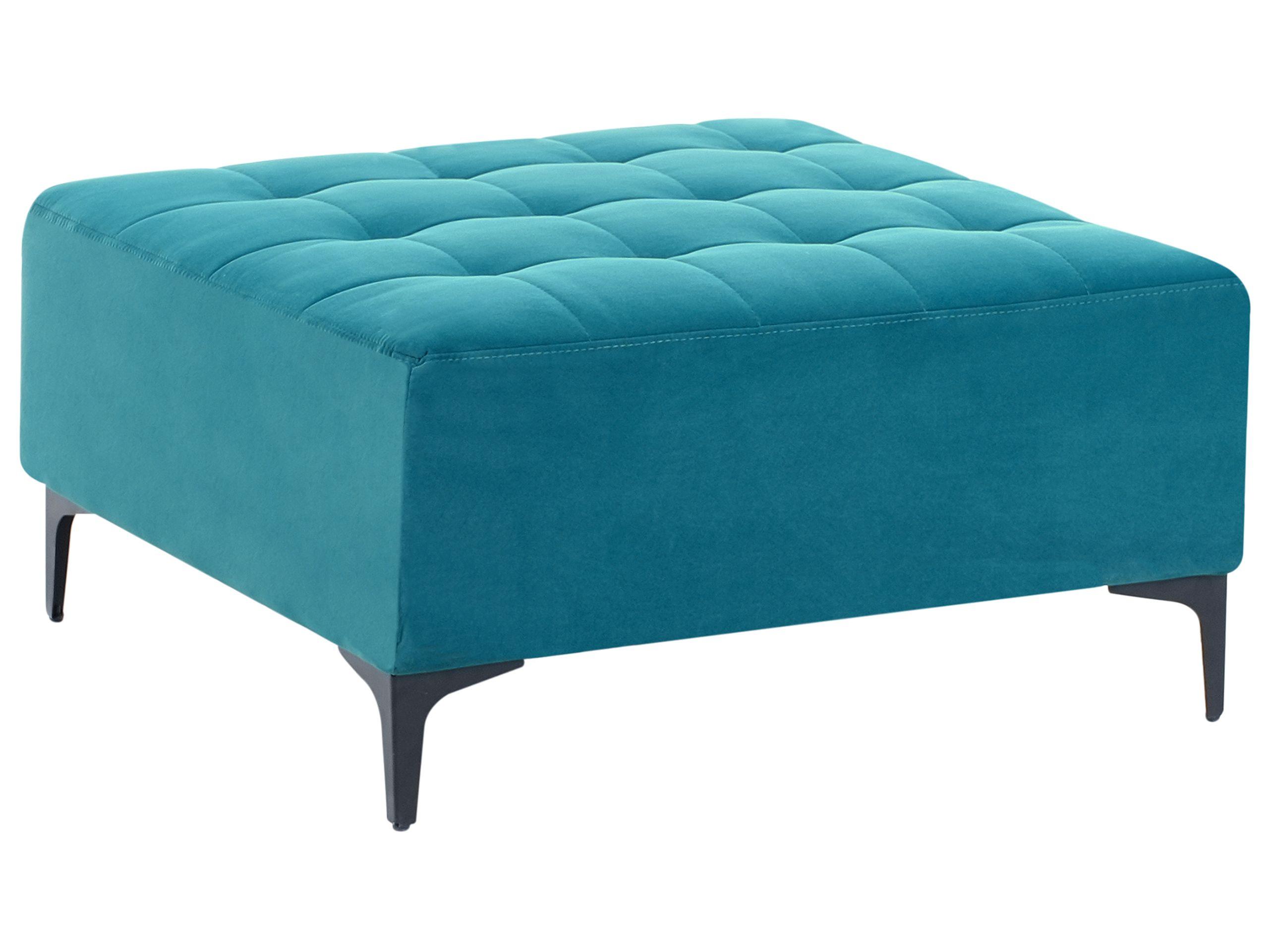 Beliani Ottomane aus Samtstoff Modern ABERDEEN