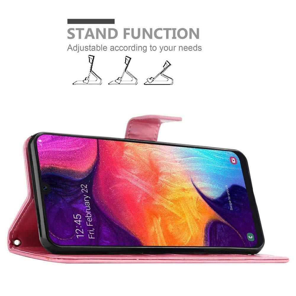 Cadorabo Hülle für Samsung Galaxy A50 4G / A50s / A30s Blumen Design Magnetverschluss