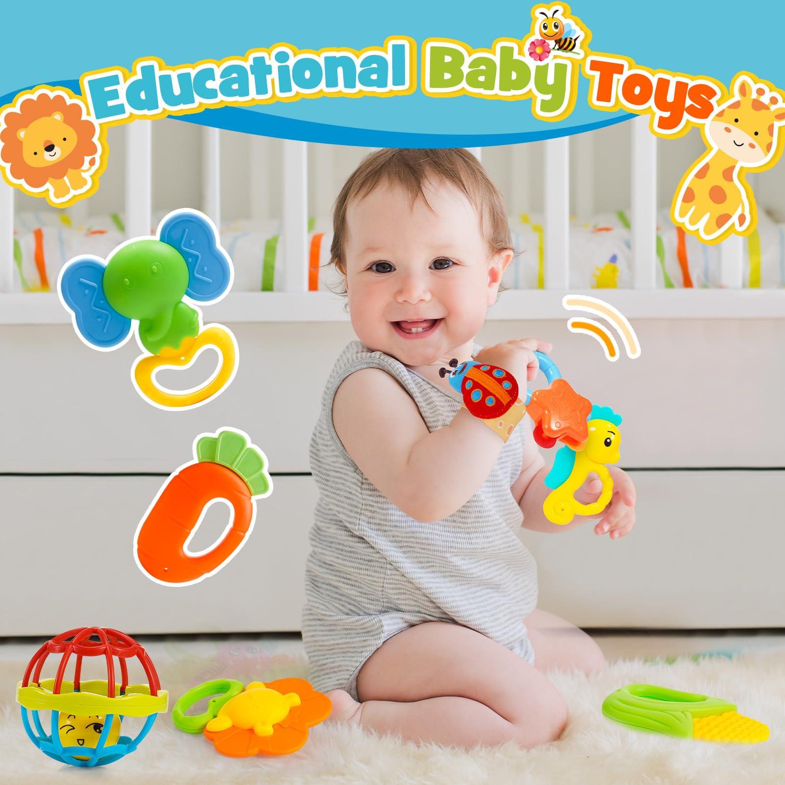 Activity-board Babyspielzeug 14 Stück Rasseln Beißring Set Babyspielzeug