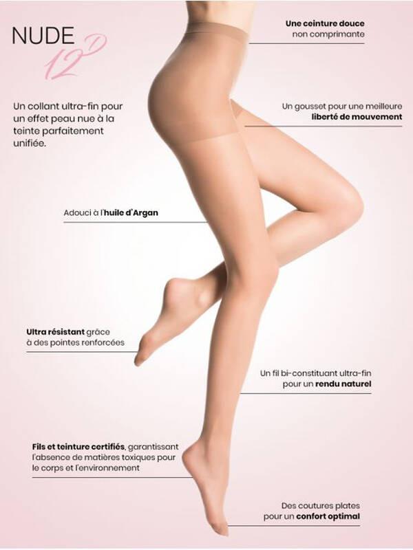 BLEU FORET Nude Strumpfhose 12D