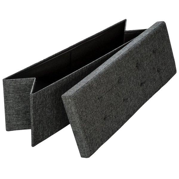Tectake Faltbare Sitztruhe aus Polyester mit Stauraum 110x38x38cm