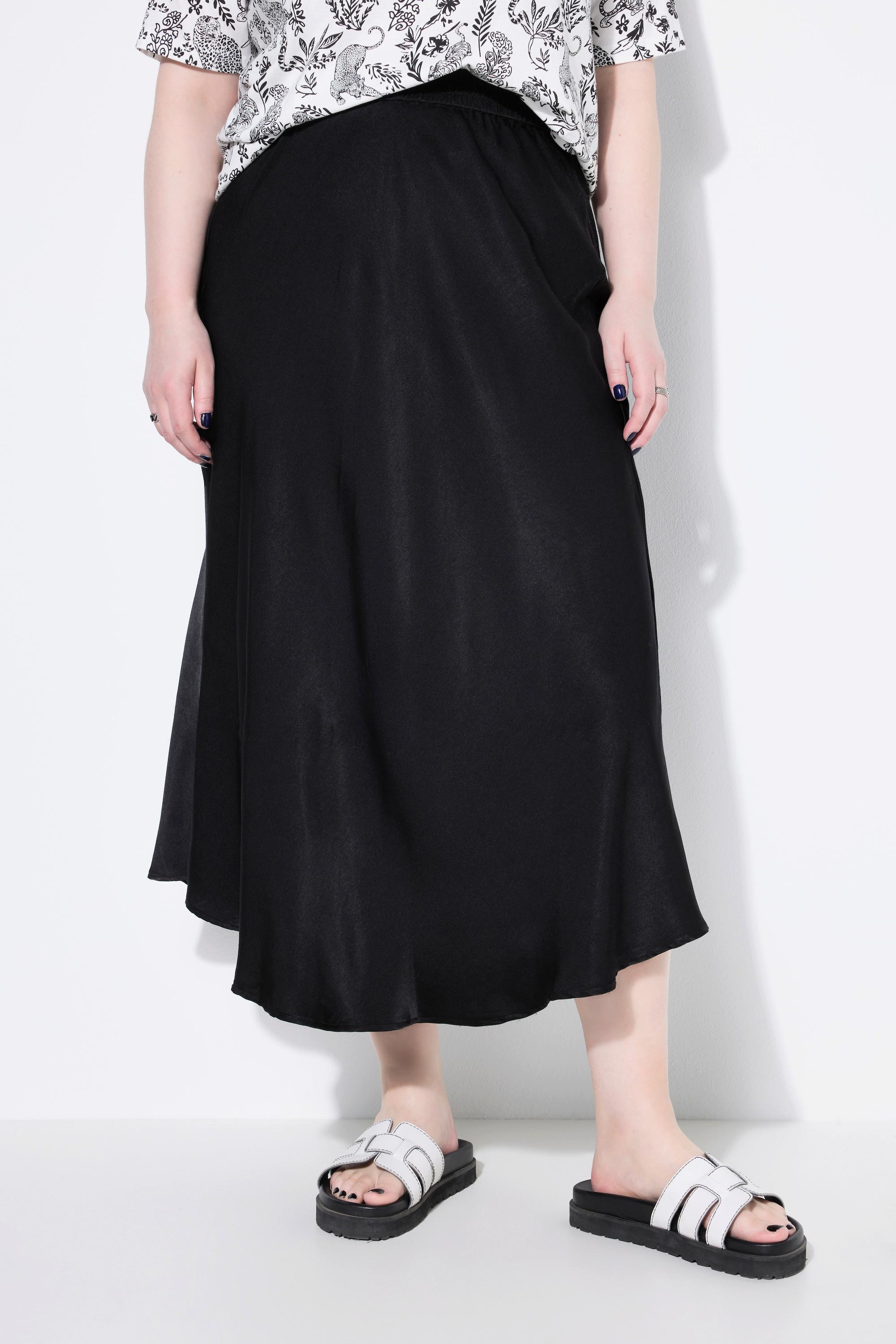 Studio Untold Midirock, A-Line, schimmernder Satin