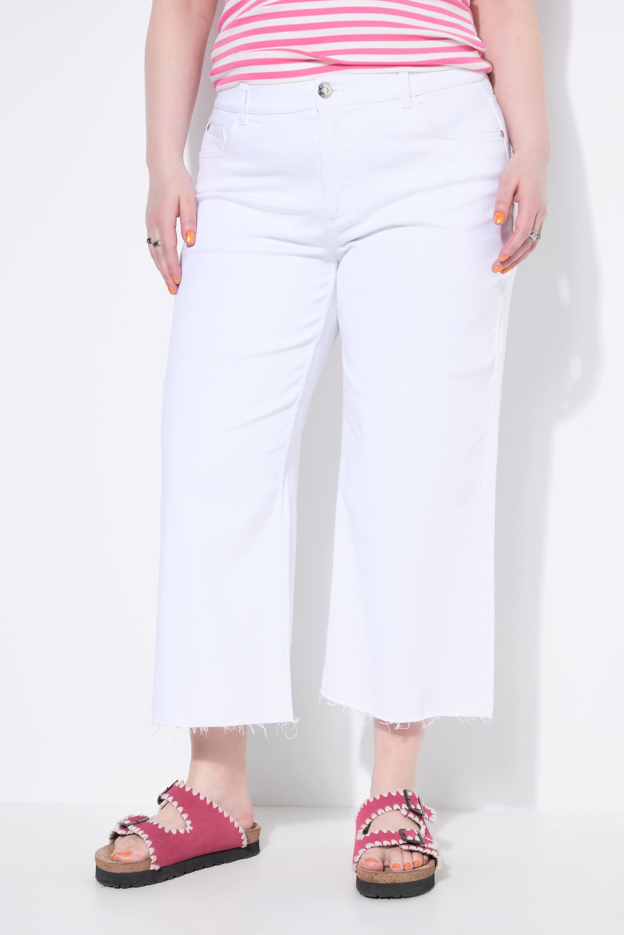 Studio Untold Jeans-Culotte Wide Legs 5-Pocket Cutted Saum