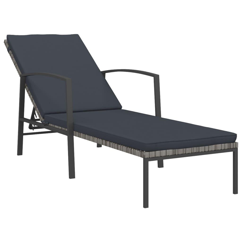 VidaXL Sonnenliege mit tisch poly-rattan
