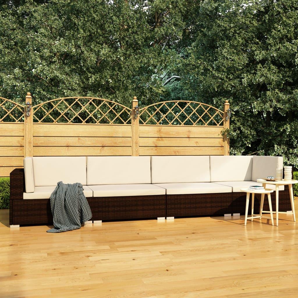 VidaXL Garten-sofagarnitur poly-rattan