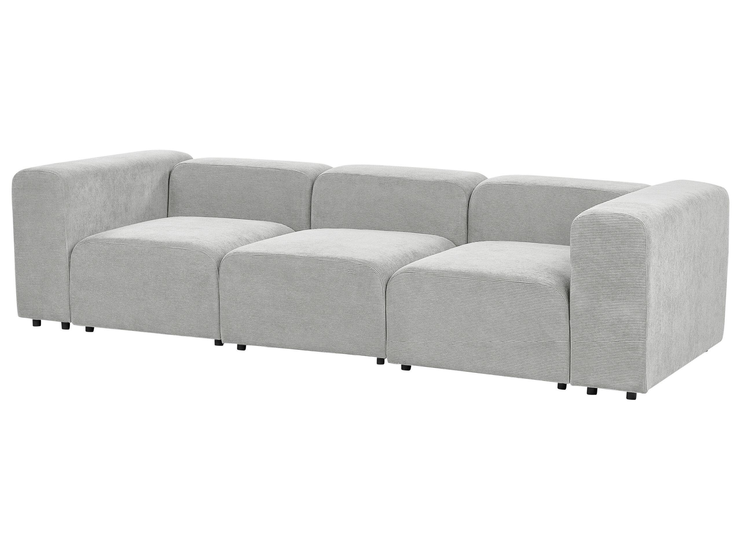 Beliani 3 Sitzer Sofa aus Cord Modern FALSTERBO