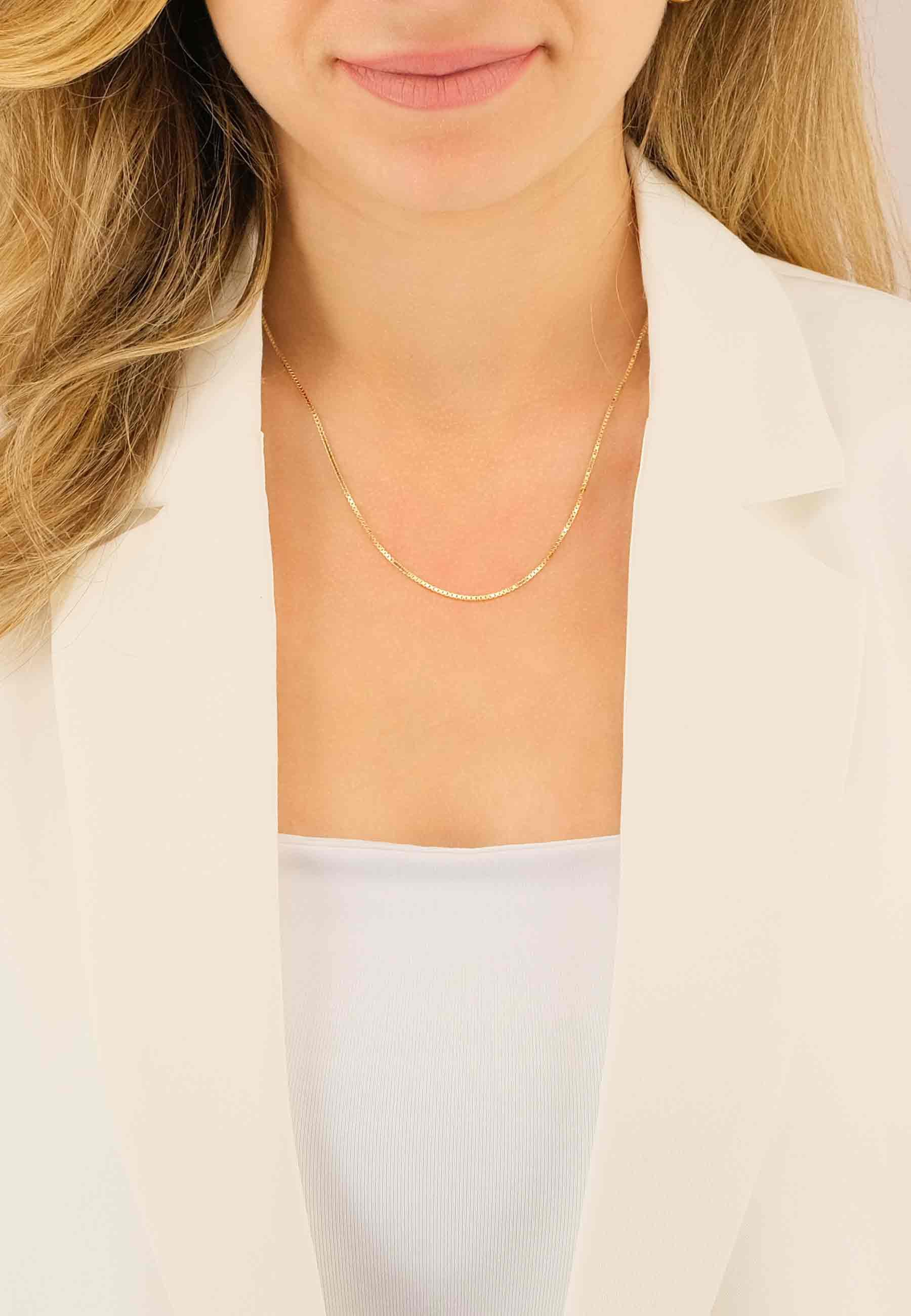 MUAU Schmuck Collier Venezianer Gelbgold 750, 1.1mm, 40cm