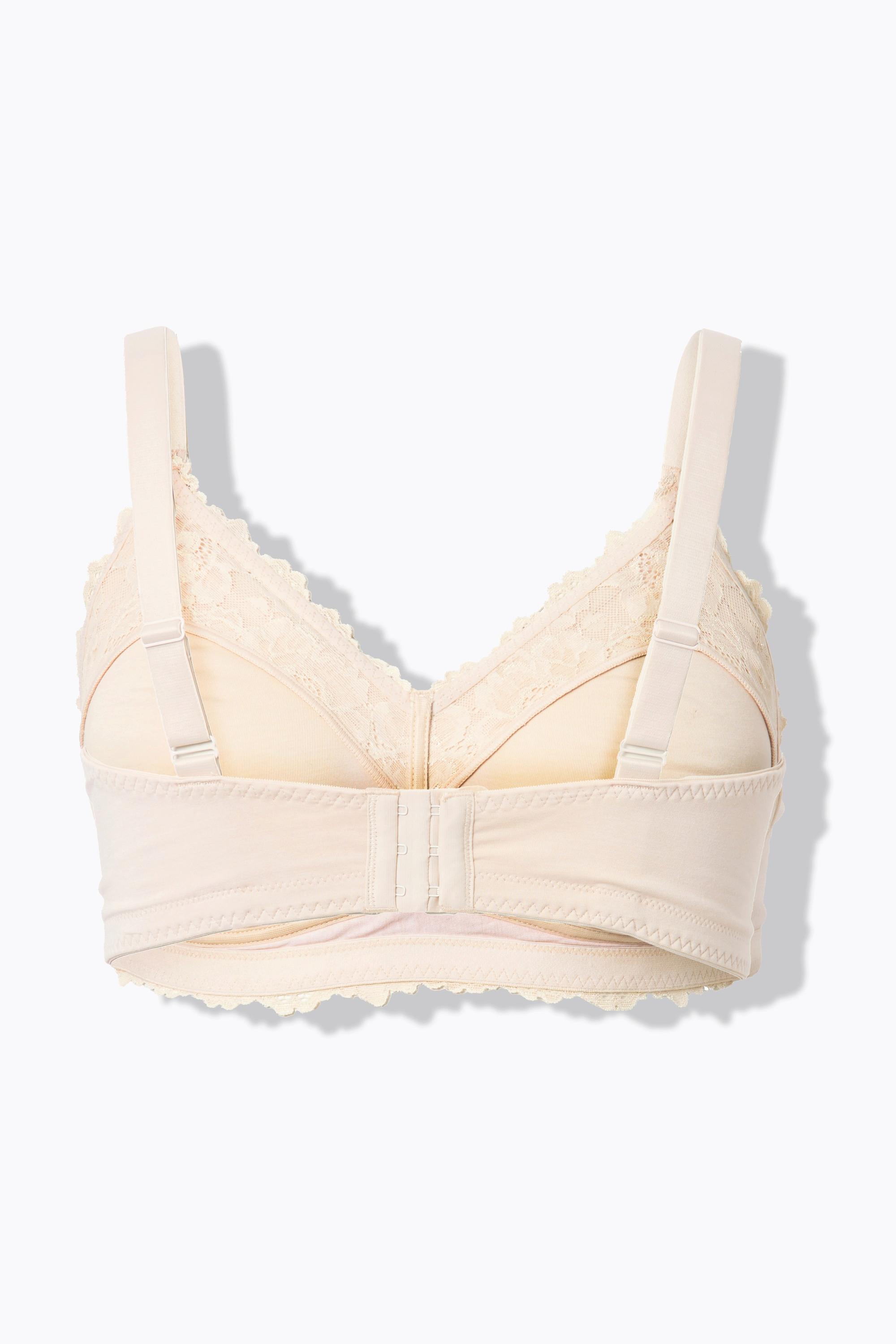 Ulla Popken Bellieva Still-BH, Spitzenkante, Träger-Verschluss vorne