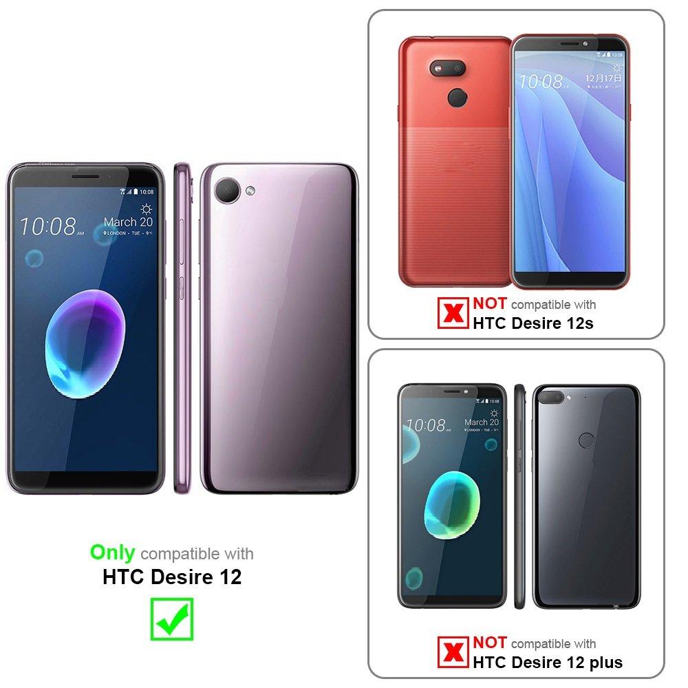 Cadorabo Hülle für HTC Desire 12 Hard Case in Metall Optik