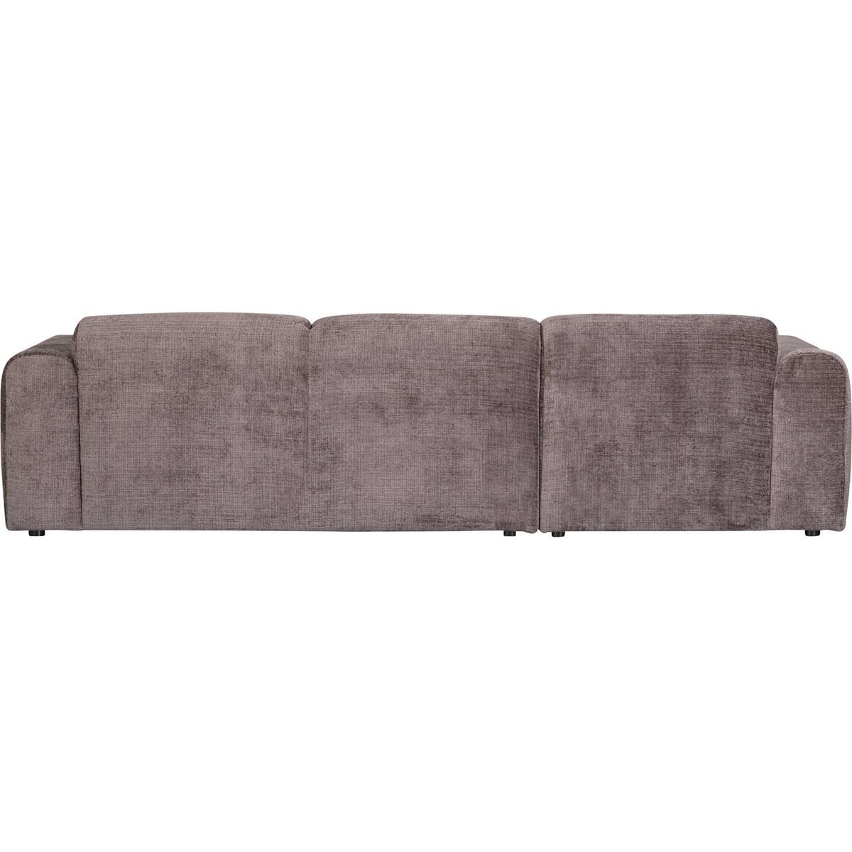 mutoni Ecksofa Cloud links gewebte Chenille tauperosa 280x165