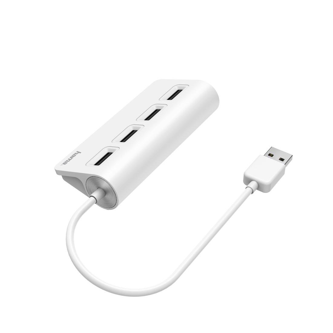 hama HAMA Hub USB-A 2.0 4x Ports 480 Mbit/s Weiß