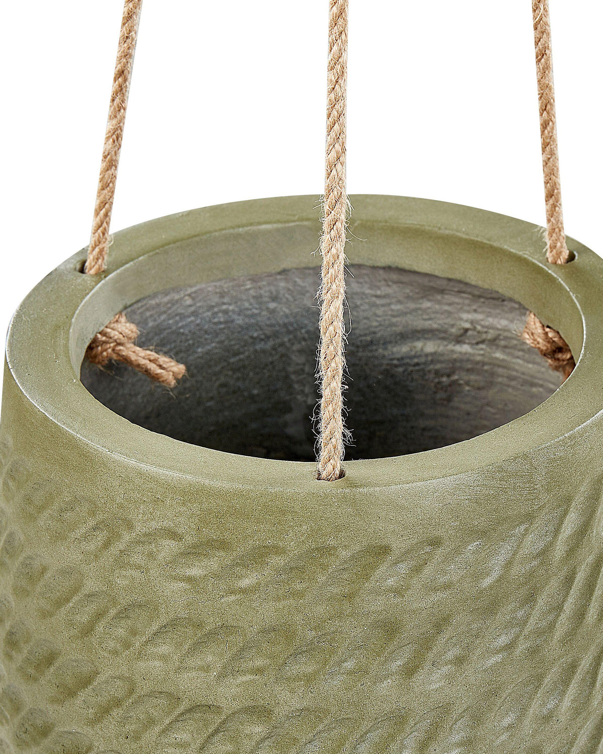 Beliani Blumenkübel aus Lehm-Faser-Mischung Boho LIVADIA