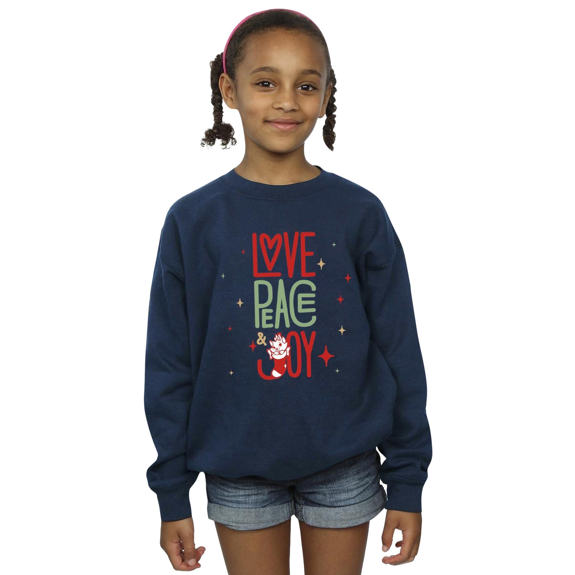 Disney The Aristocats Love Peace Joy Sweatshirt