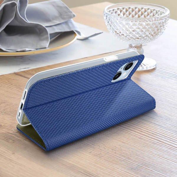 Avizar Book Cover iPhone 14 Plus Dunkelblau