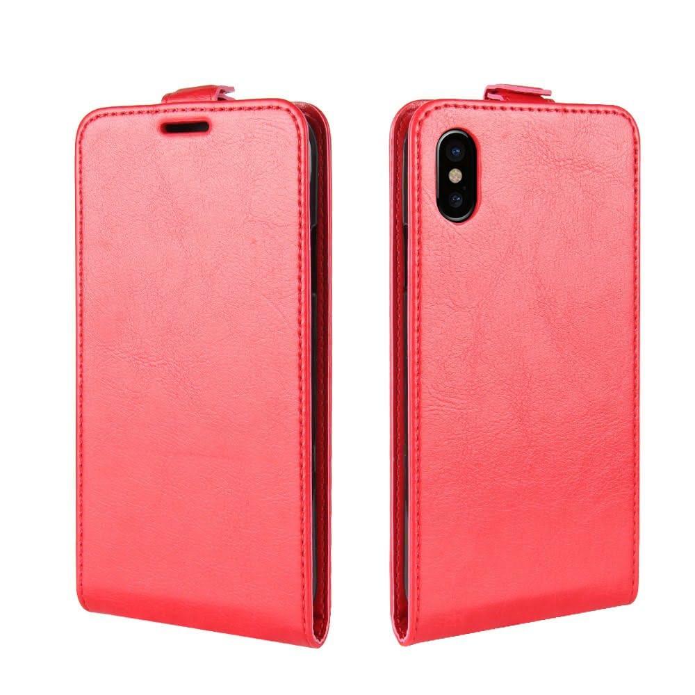 Cover-Discount iPhone Xs / X - Leder Flip Case Mit Fotofach Vertikal