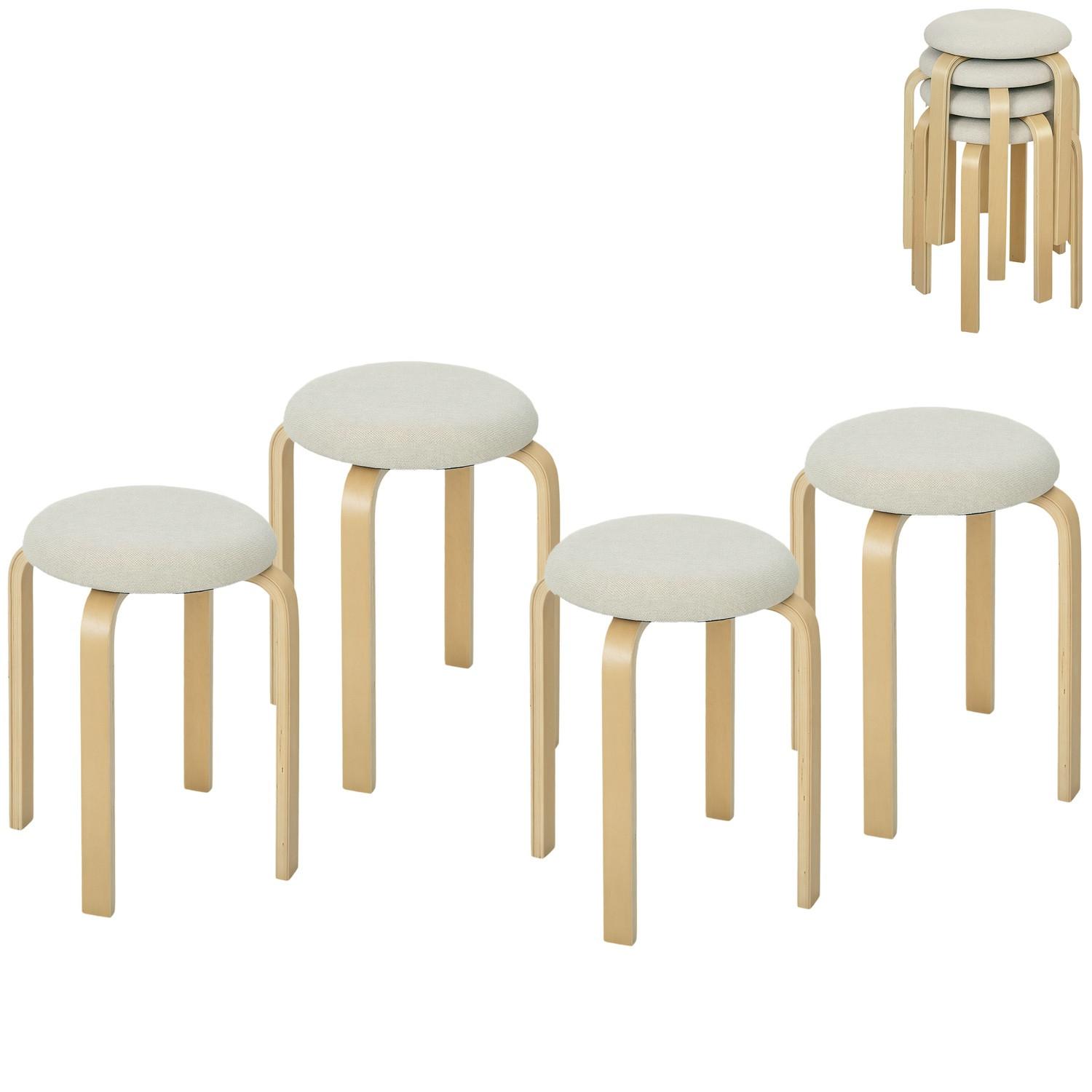 Northio Polsterhocker im 4er-Set