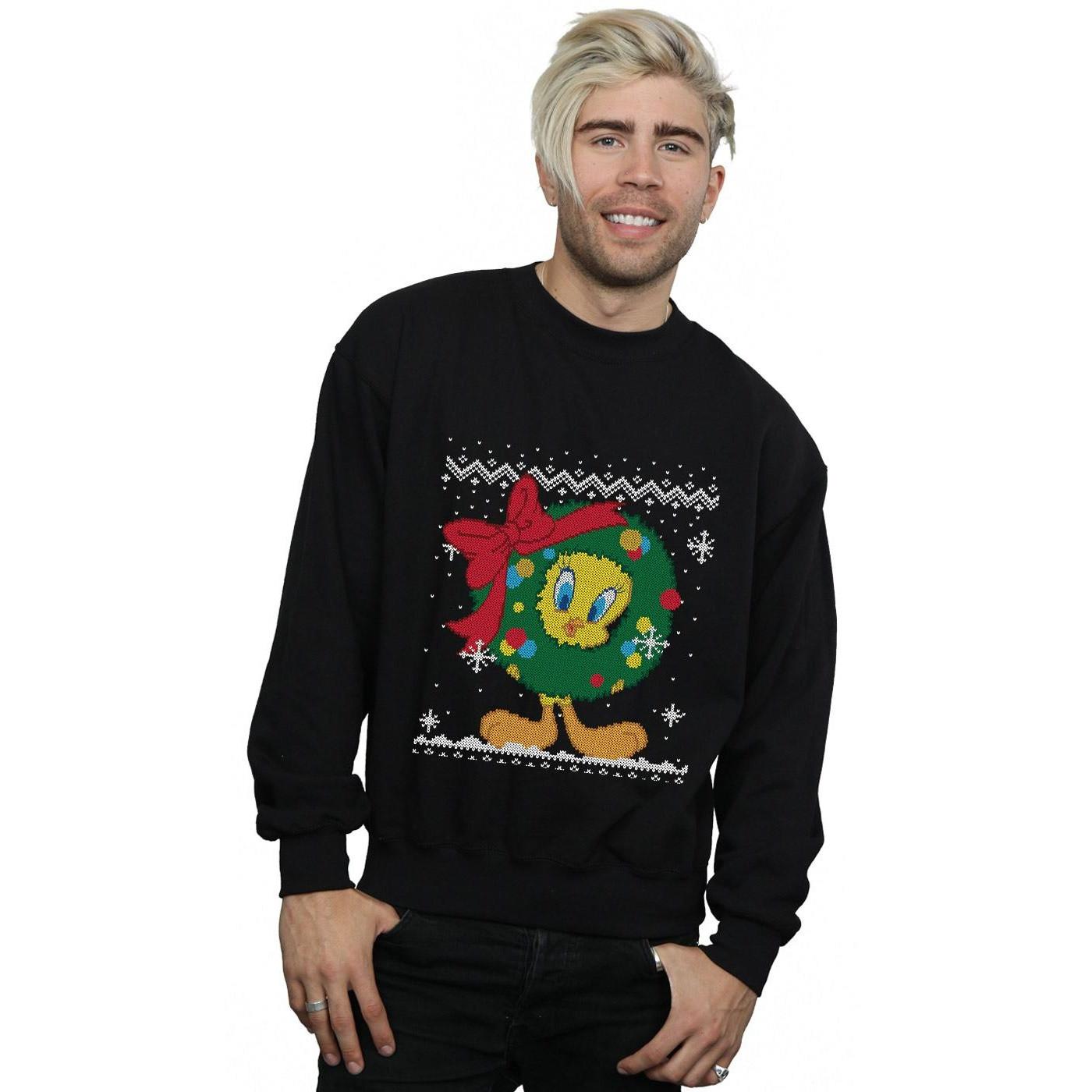 LOONEY TUNES Tweety Pie Christmas Fair Isle Sweatshirt