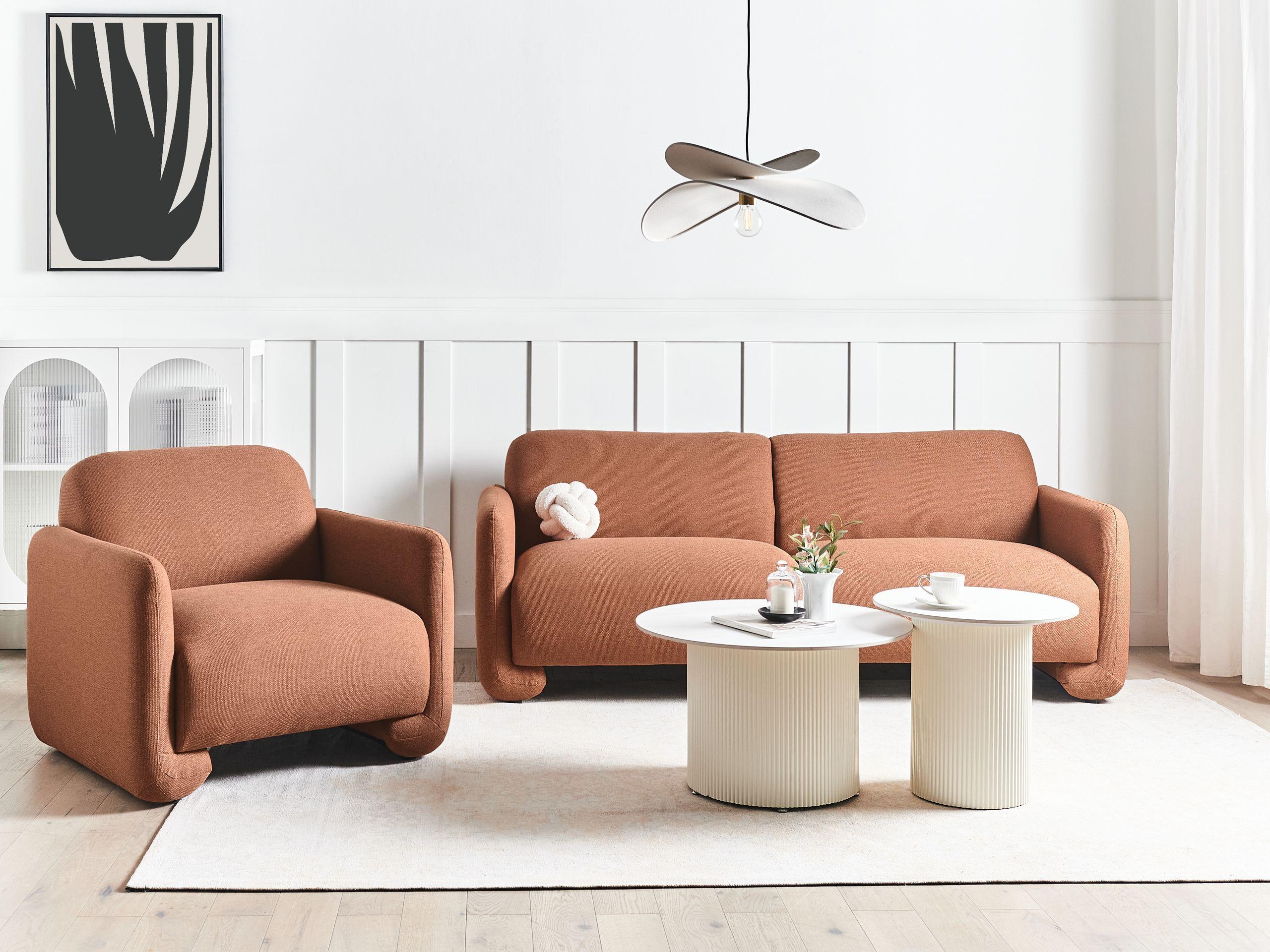 Beliani 3 Sitzer Sofa aus Polyester Retro SALAND