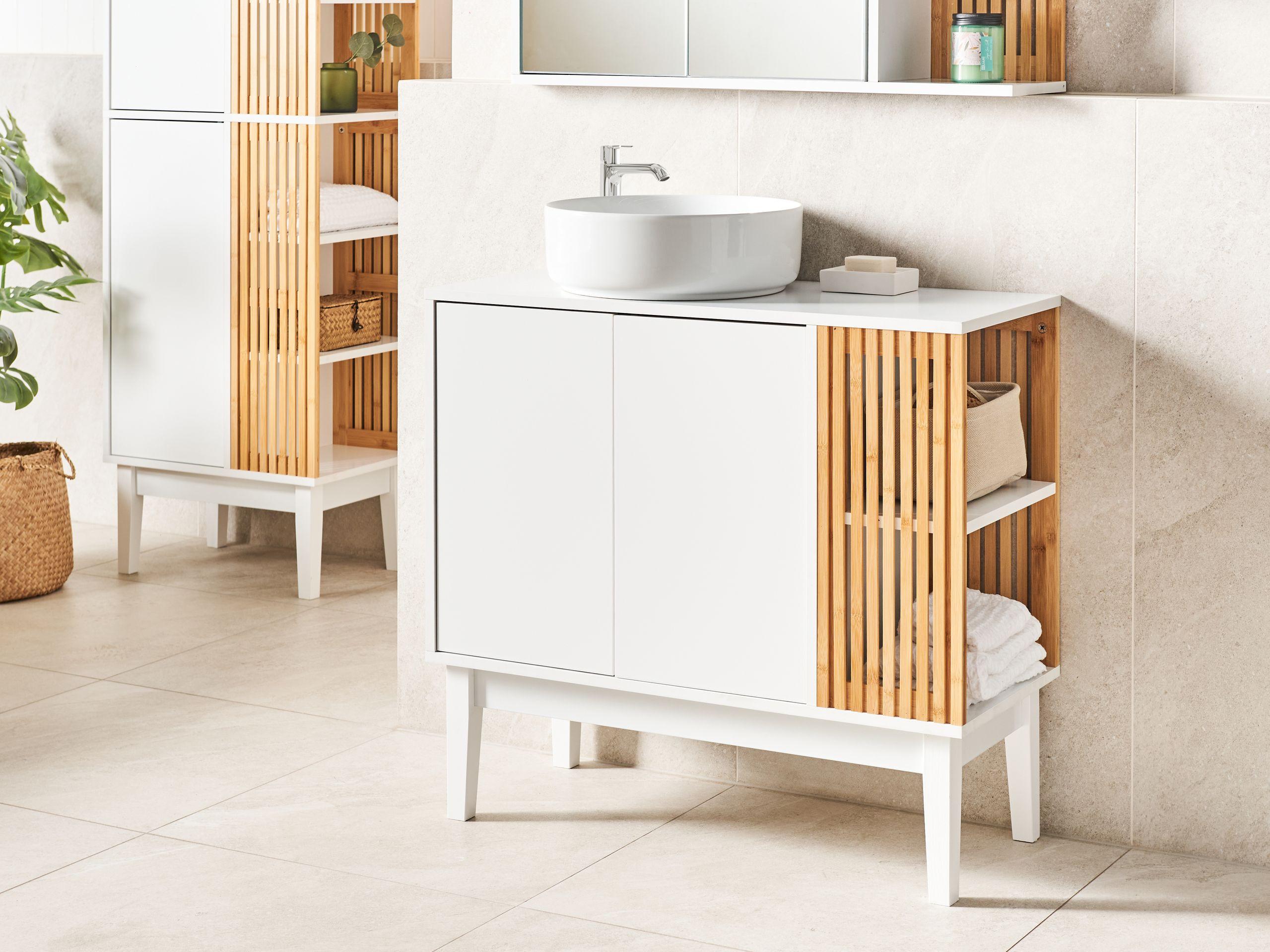 Beliani Waschbeckenunterschrank aus MDF-Platte Modern NUBES