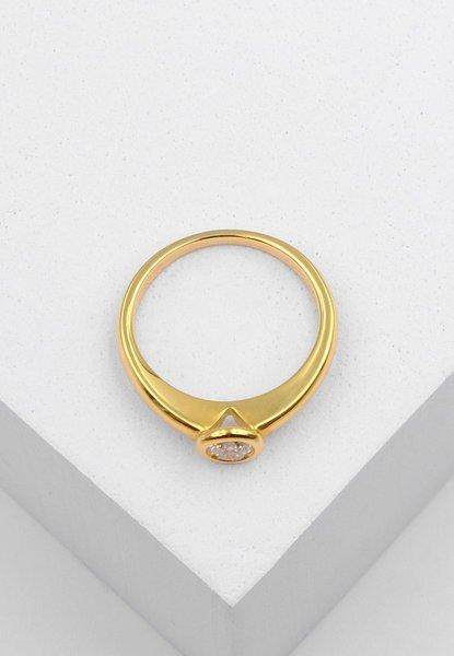 MUAU Schmuck Solitaire Ring Diamant 0.25ct. Gelbgold 750