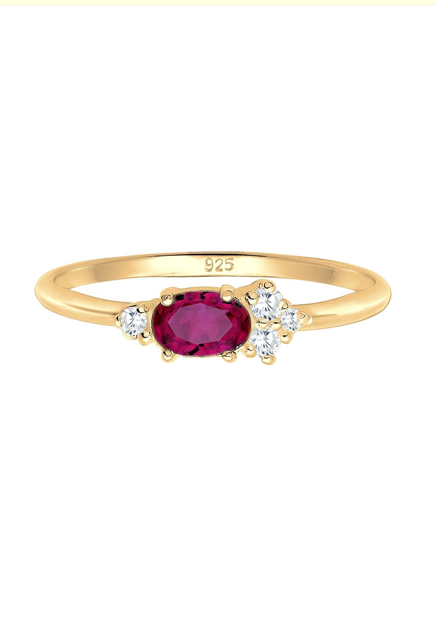 Elli Ring Vintage Zirkonia Synthetischer Rubin