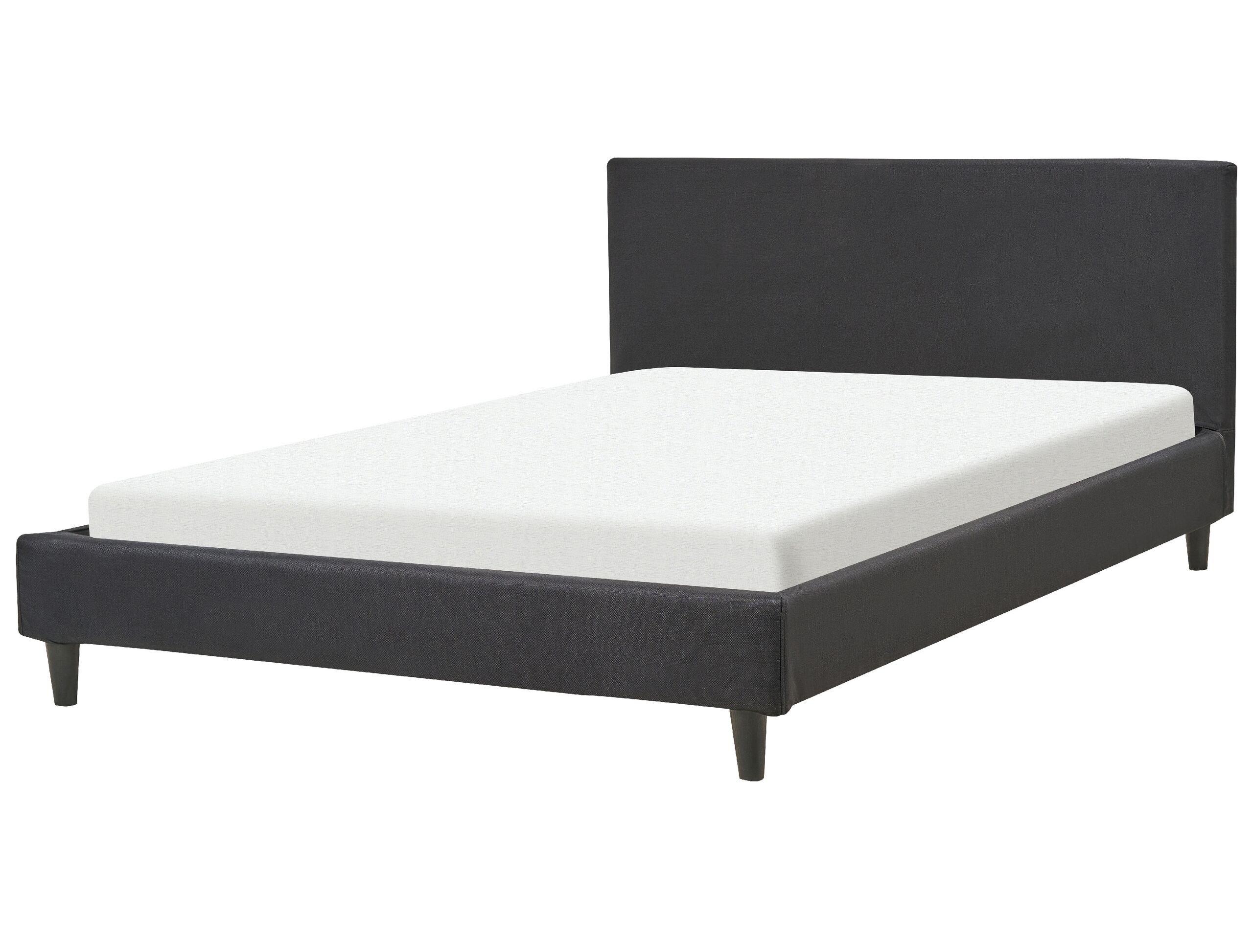 Beliani Bett mit Lattenrost aus Polyester Modern FITOU