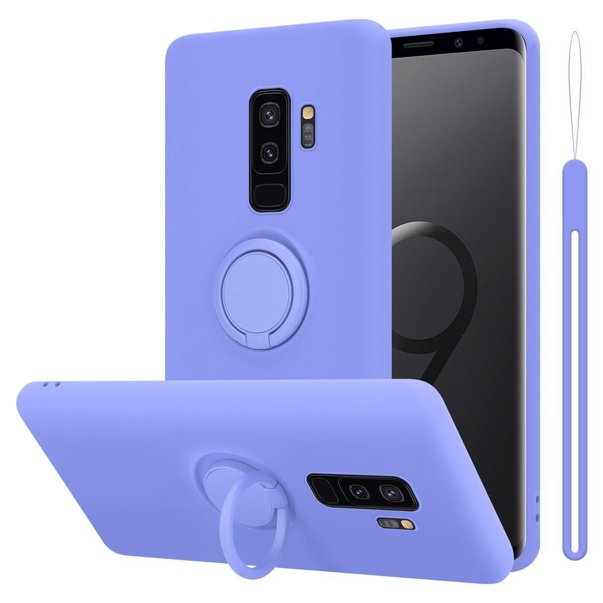 Cadorabo Hülle für Samsung Galaxy S9 PLUS TPU Silikon mit Ring Liquid