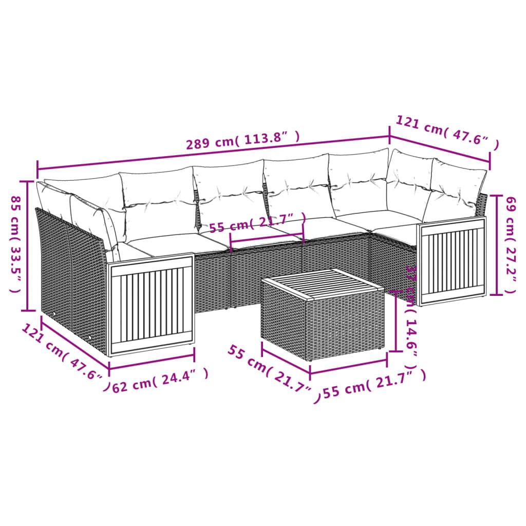 VidaXL Garten sofagarnitur poly-rattan